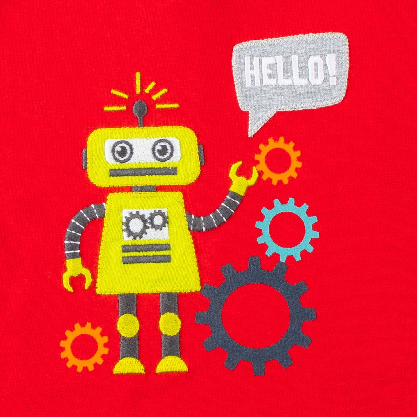 Young Boys Full Sleeve Robot Printed T-Shirt