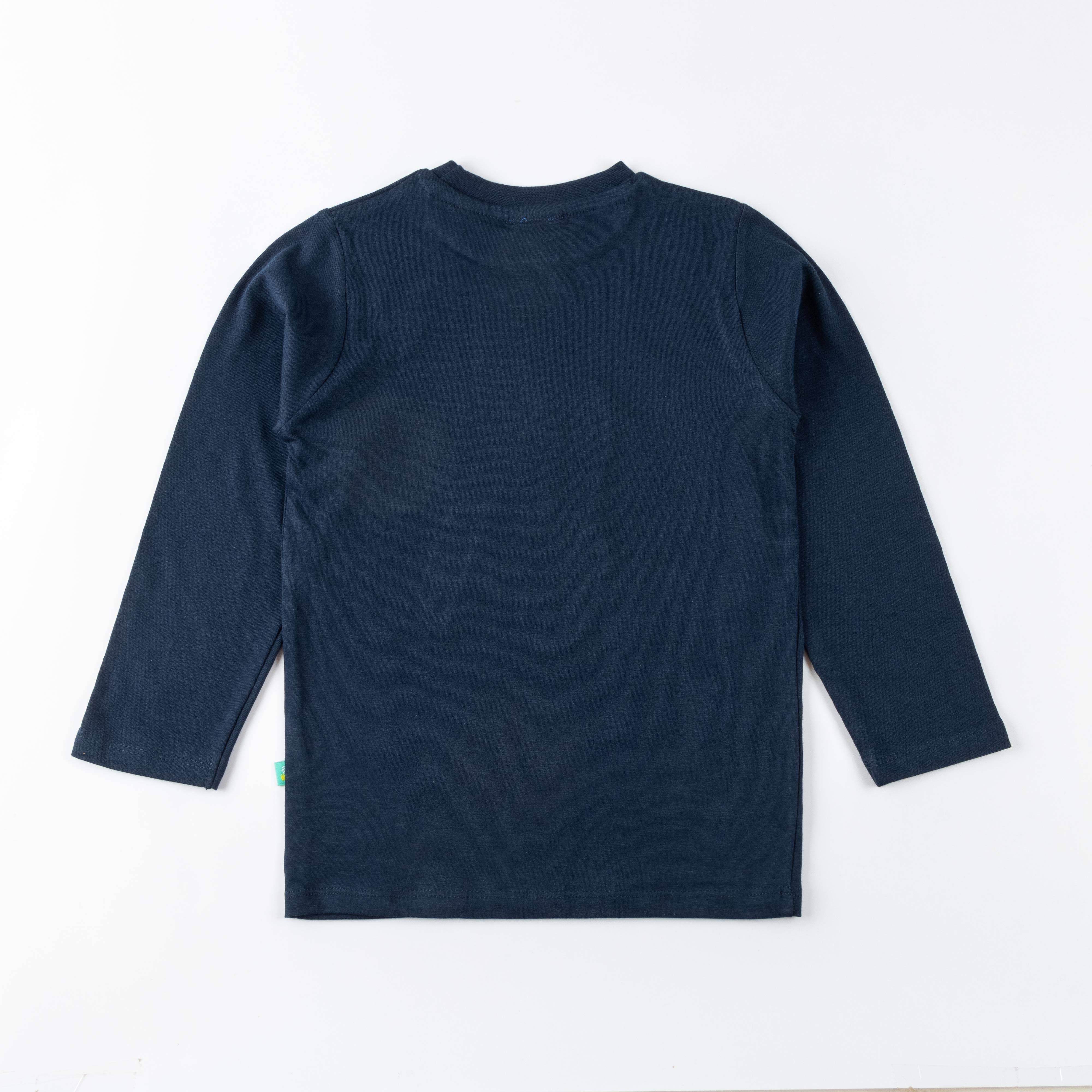 "Boys'  Long Sleeve T-Shirt with Multicolor Rocket Print "