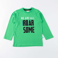 "Boys' Long Sleeve T-Shirt – 'We Are All Roarsome' Graphic Print"