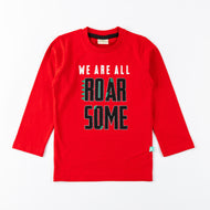 "Boys' Long Sleeve T-Shirt – 'We Are All Roarsome' Graphic Print"