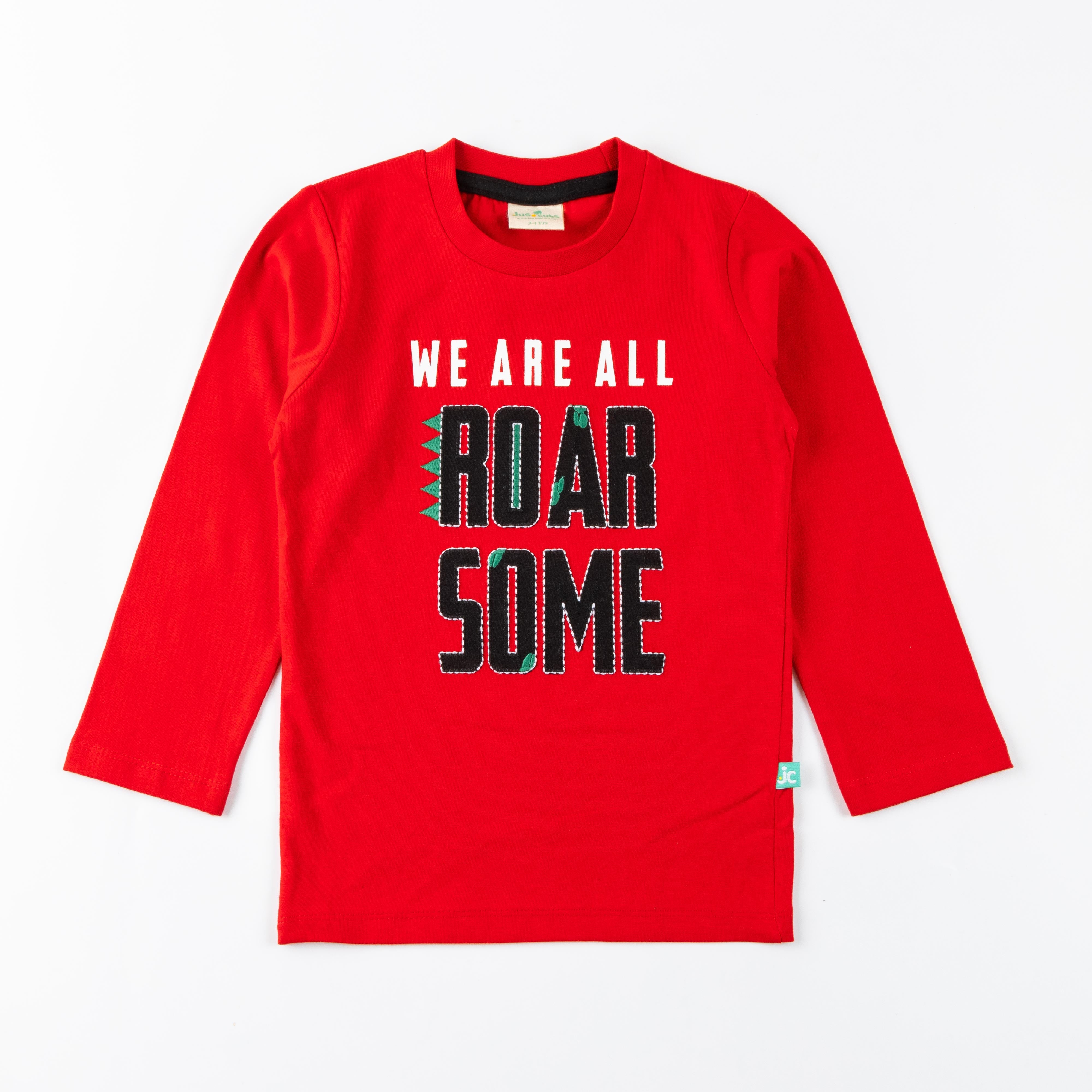 "Boys' Long Sleeve T-Shirt – 'We Are All Roarsome' Graphic Print"