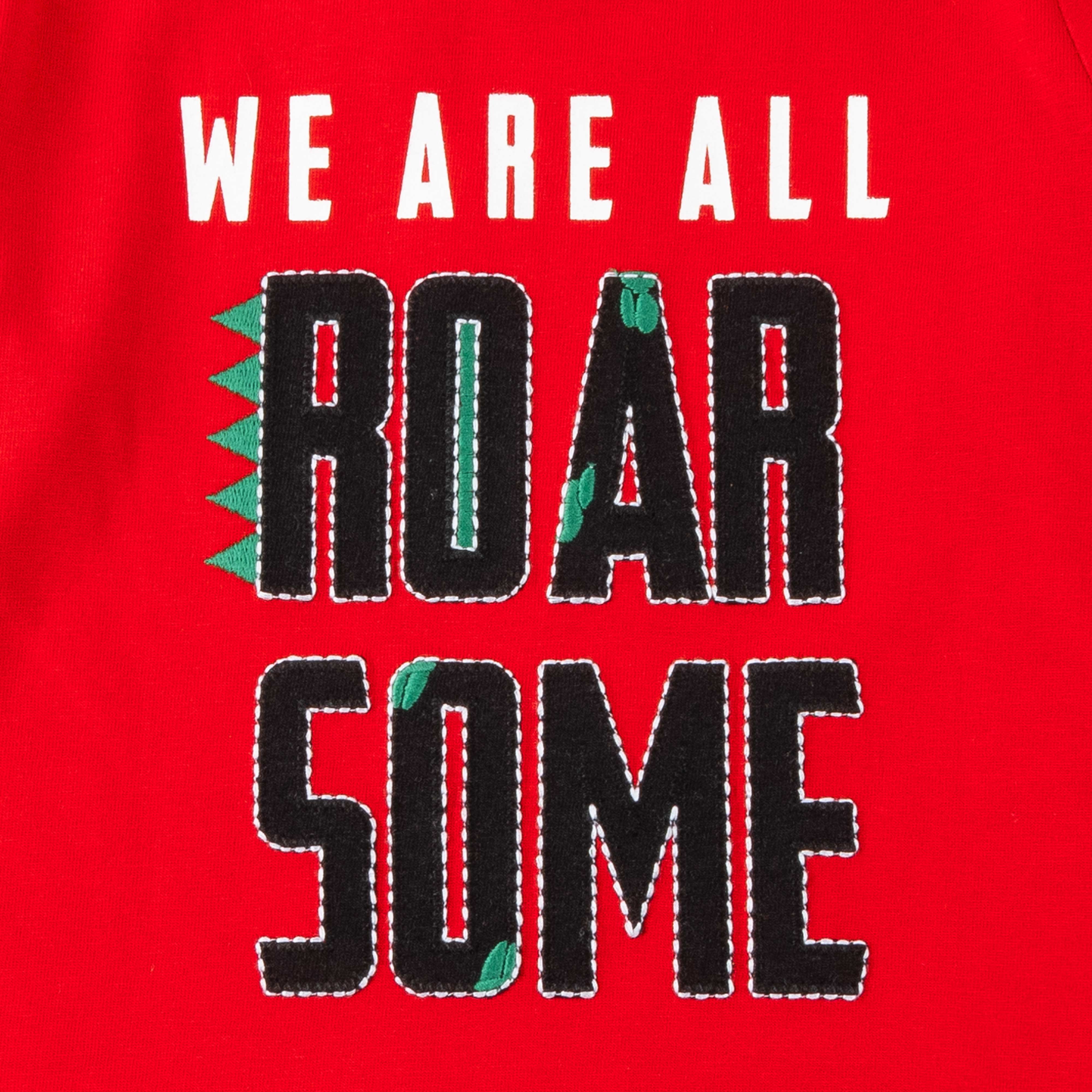 "Boys' Long Sleeve T-Shirt – 'We Are All Roarsome' Graphic Print"