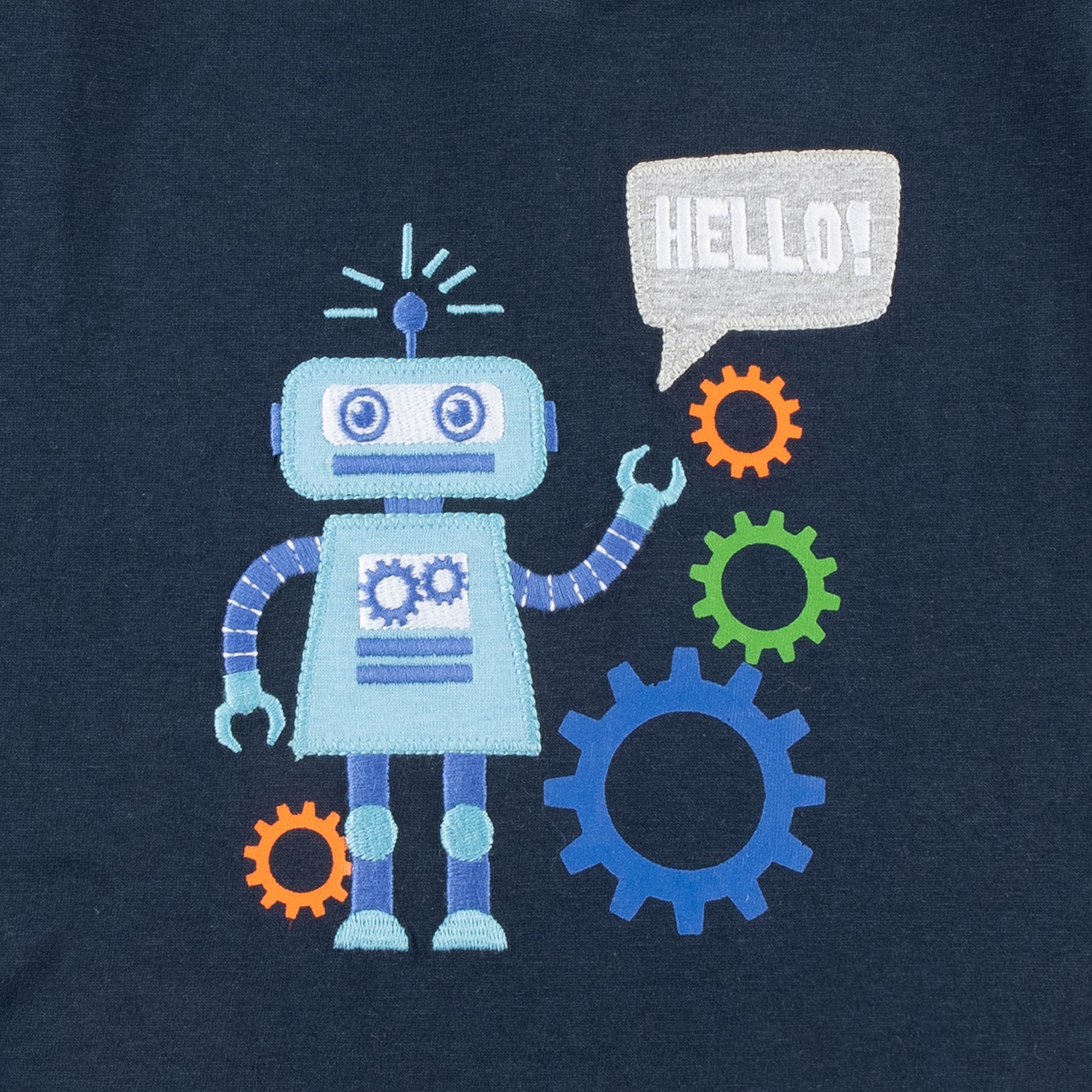 Young Boys Full Sleeve Robot Printed T-Shirt