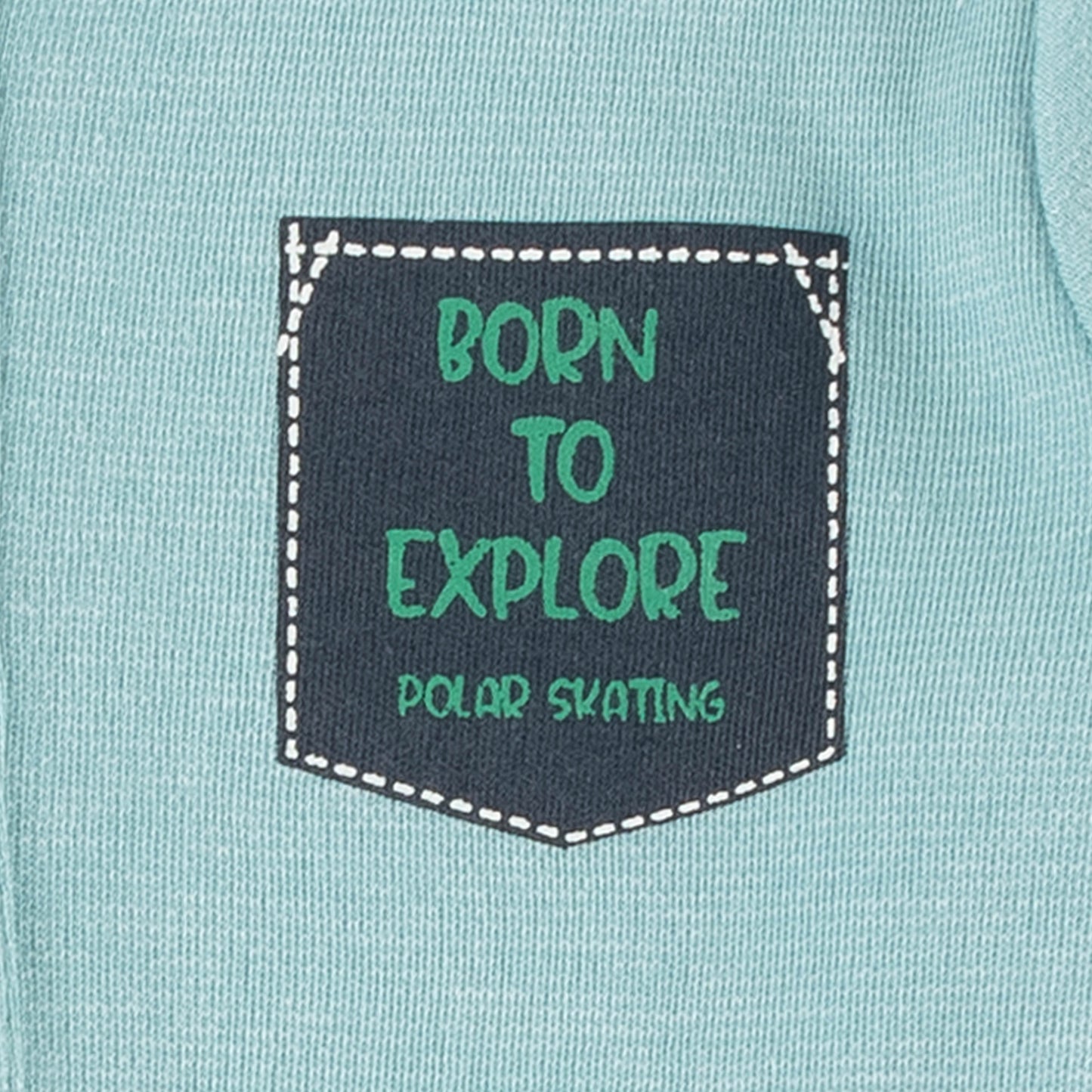 "Baby Boys 'Born to Explore' Henley Tee – Long Sleeve Polar Bear Print T-shirt"