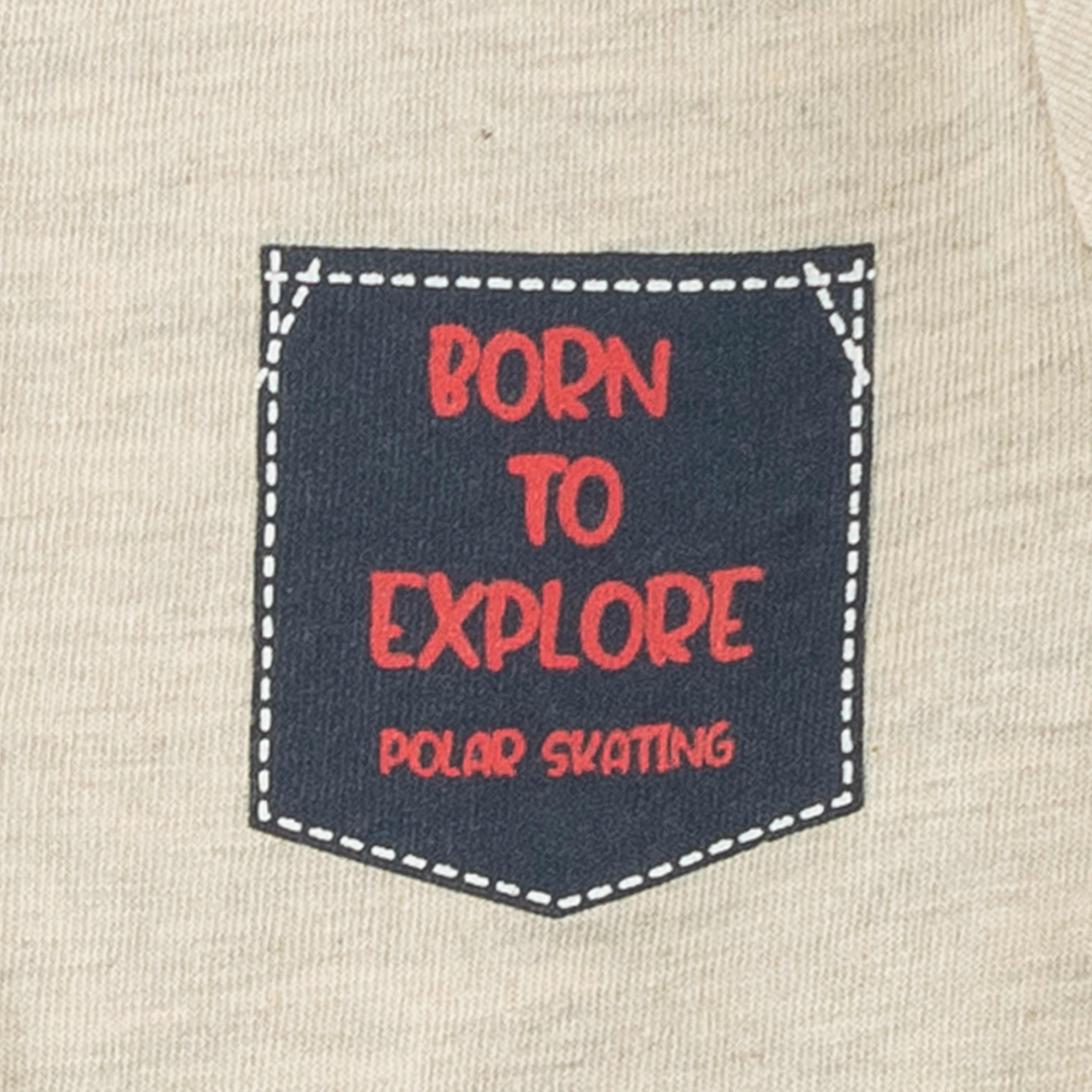 "Baby Boys 'Born to Explore' Henley Tee – Long Sleeve Polar Bear Print T-shirt"