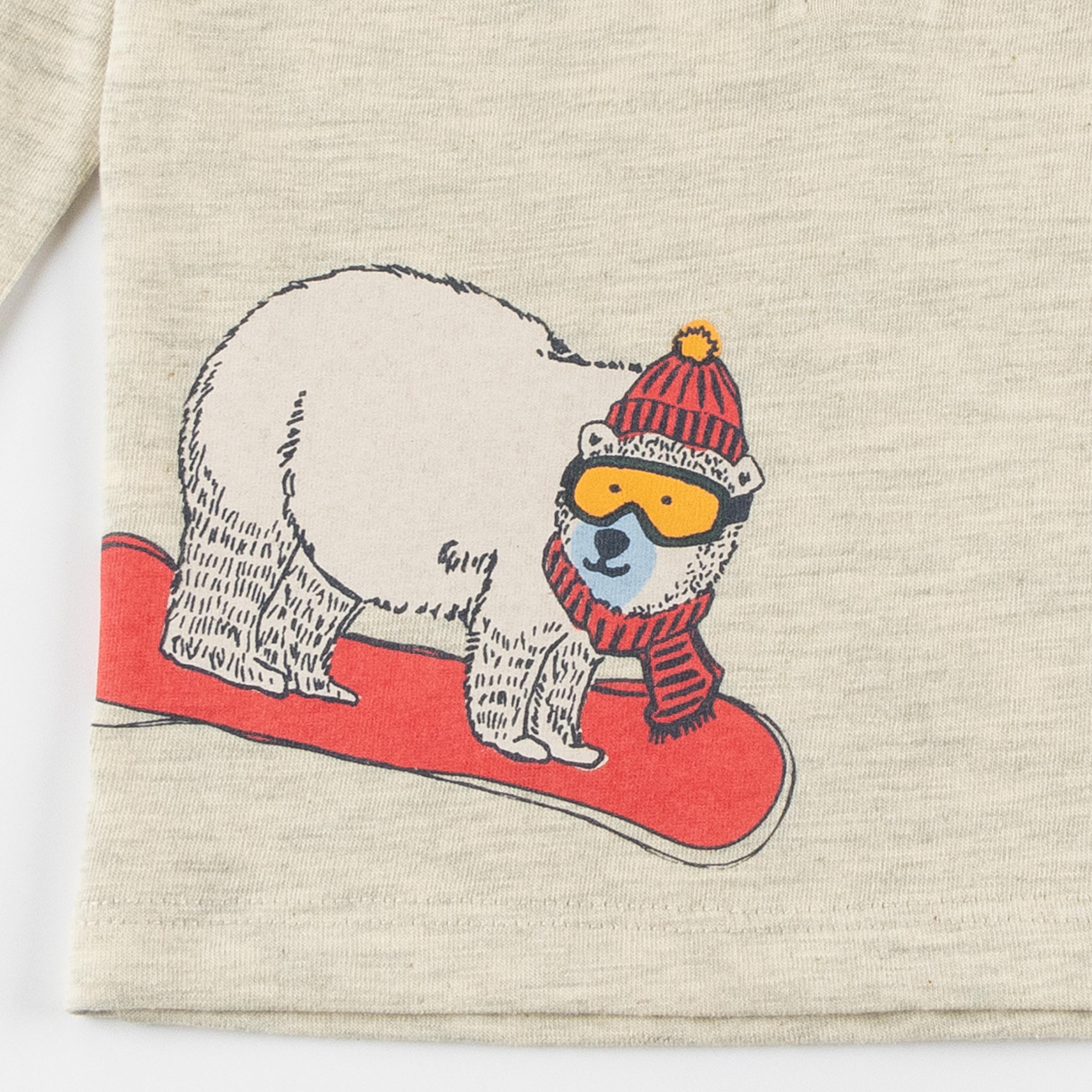 "Baby Boys 'Born to Explore' Henley Tee – Long Sleeve Polar Bear Print T-shirt"