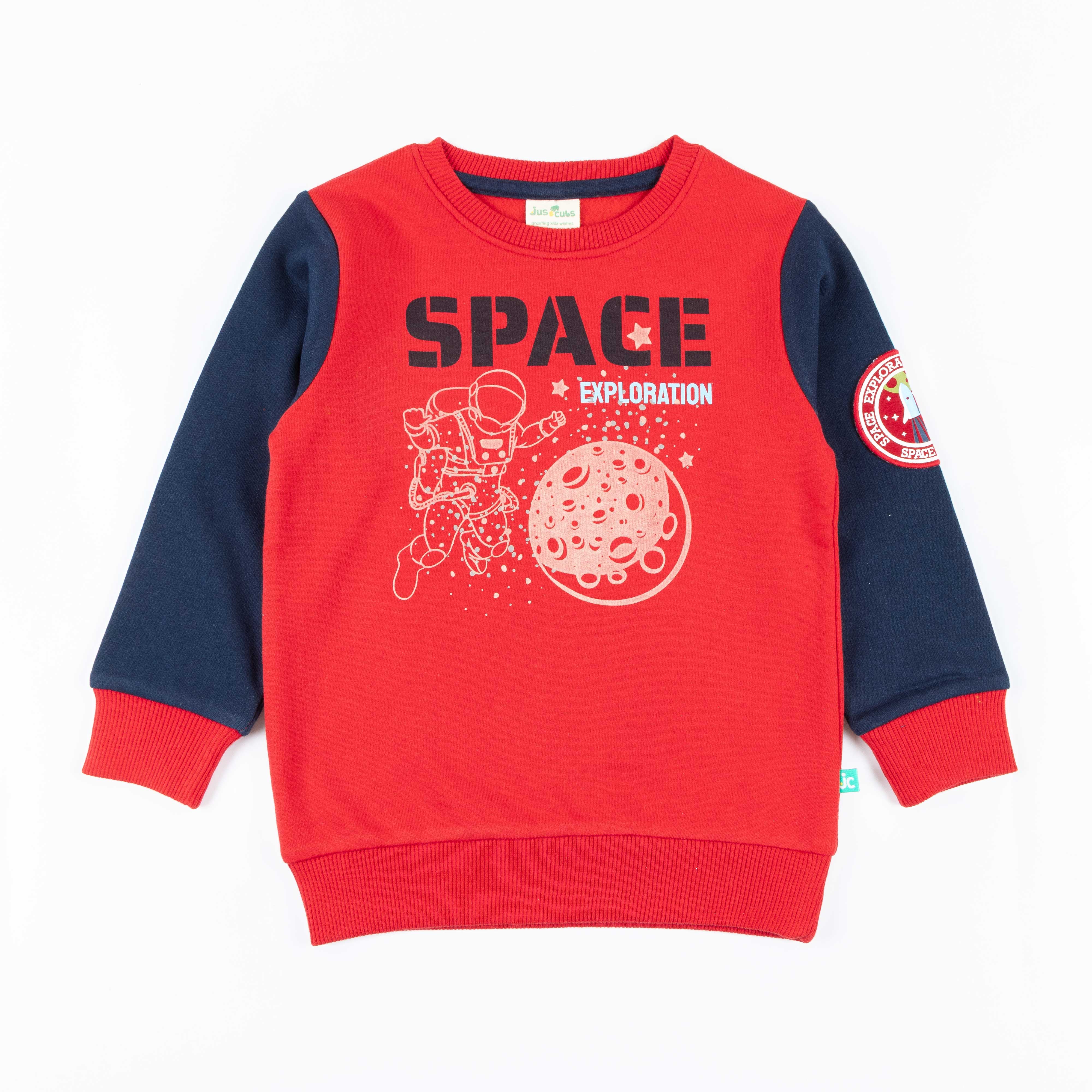 Boys Full Sleeve Space Printed SweaT-Shirt