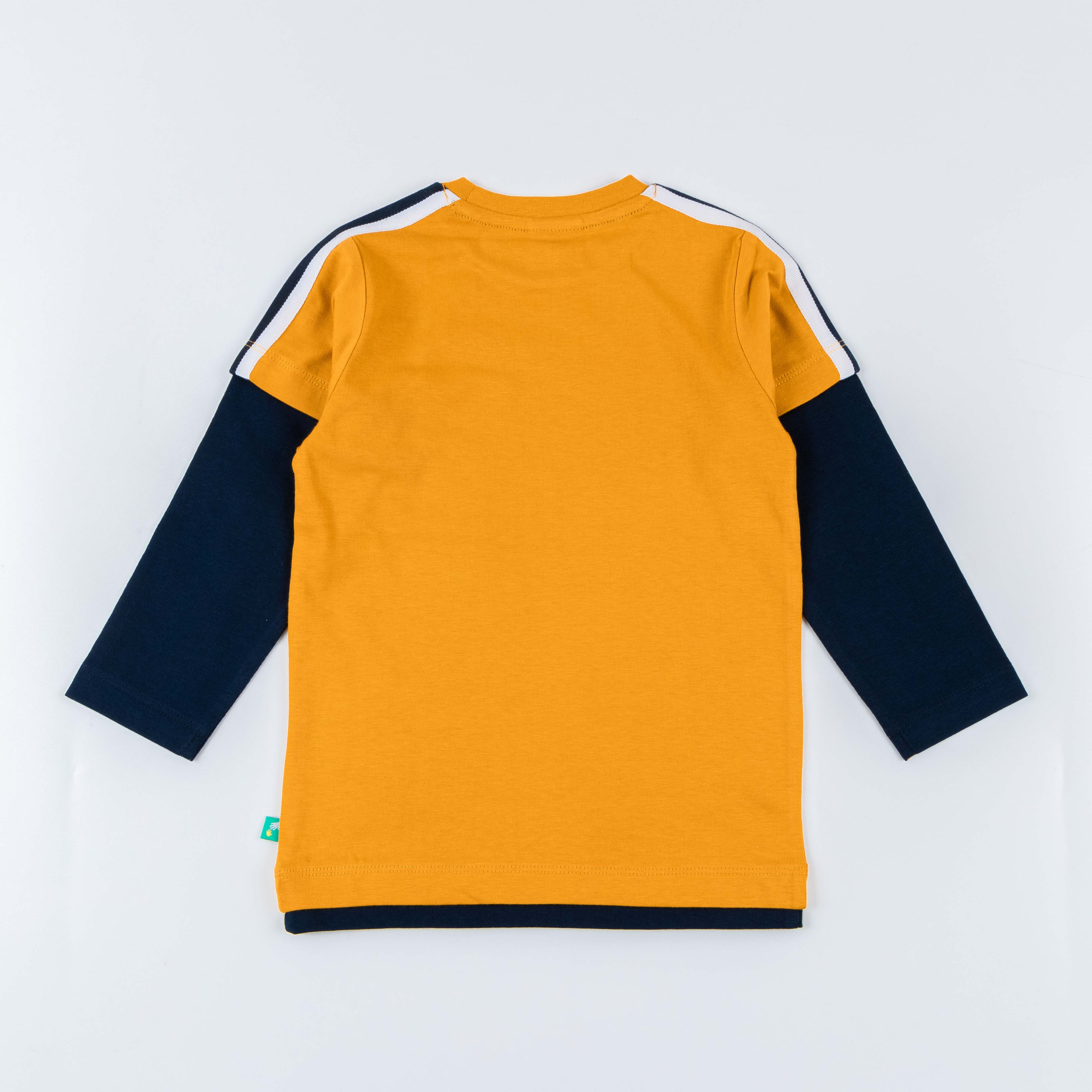 Young Boys Full Sleeve Space Printed T-Shirt