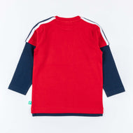 Young Boys Full Sleeve Space Printed T-Shirt