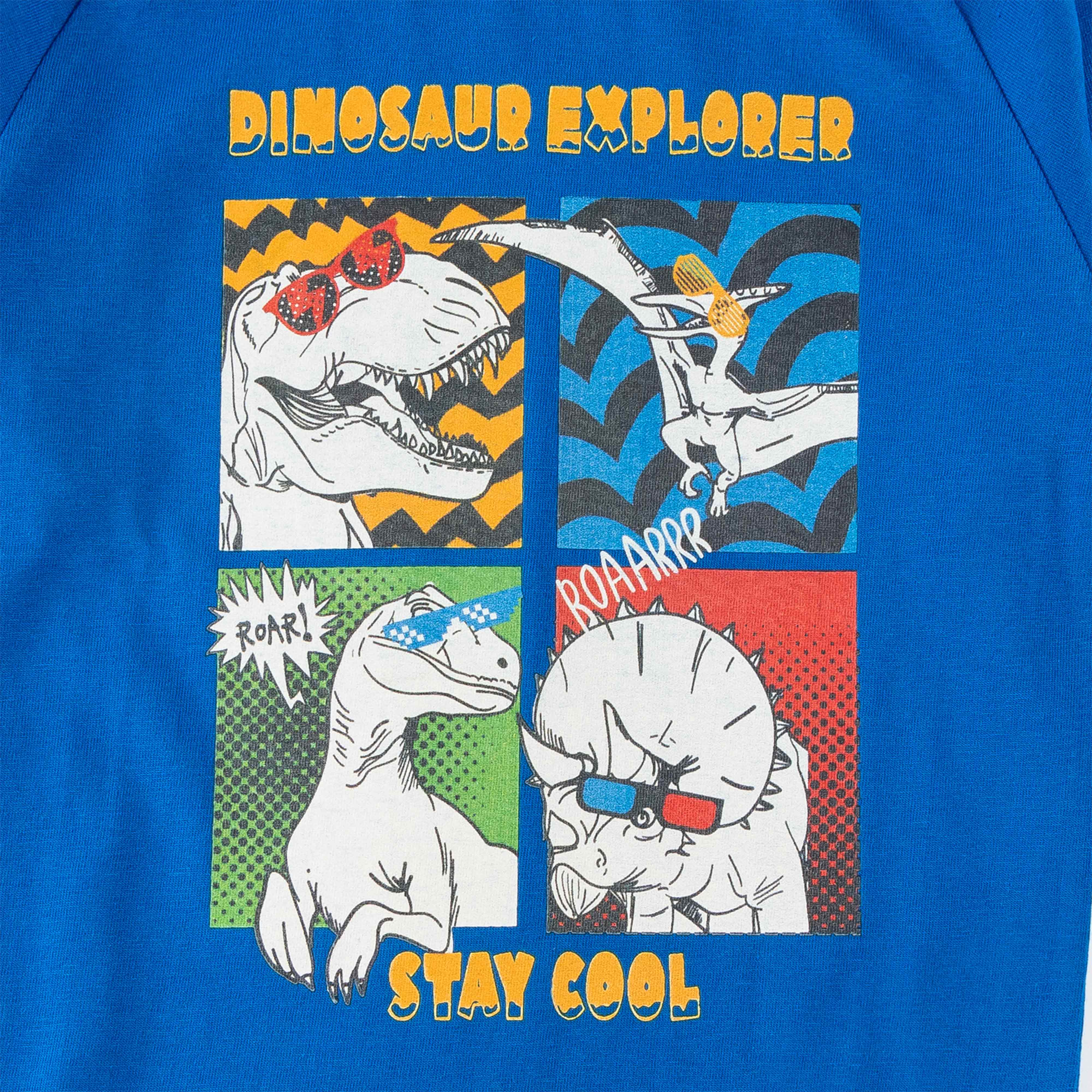"Boys 'Dinosaur Explorer' Graphic Tee – Long Sleeve Cotton T-shirt"