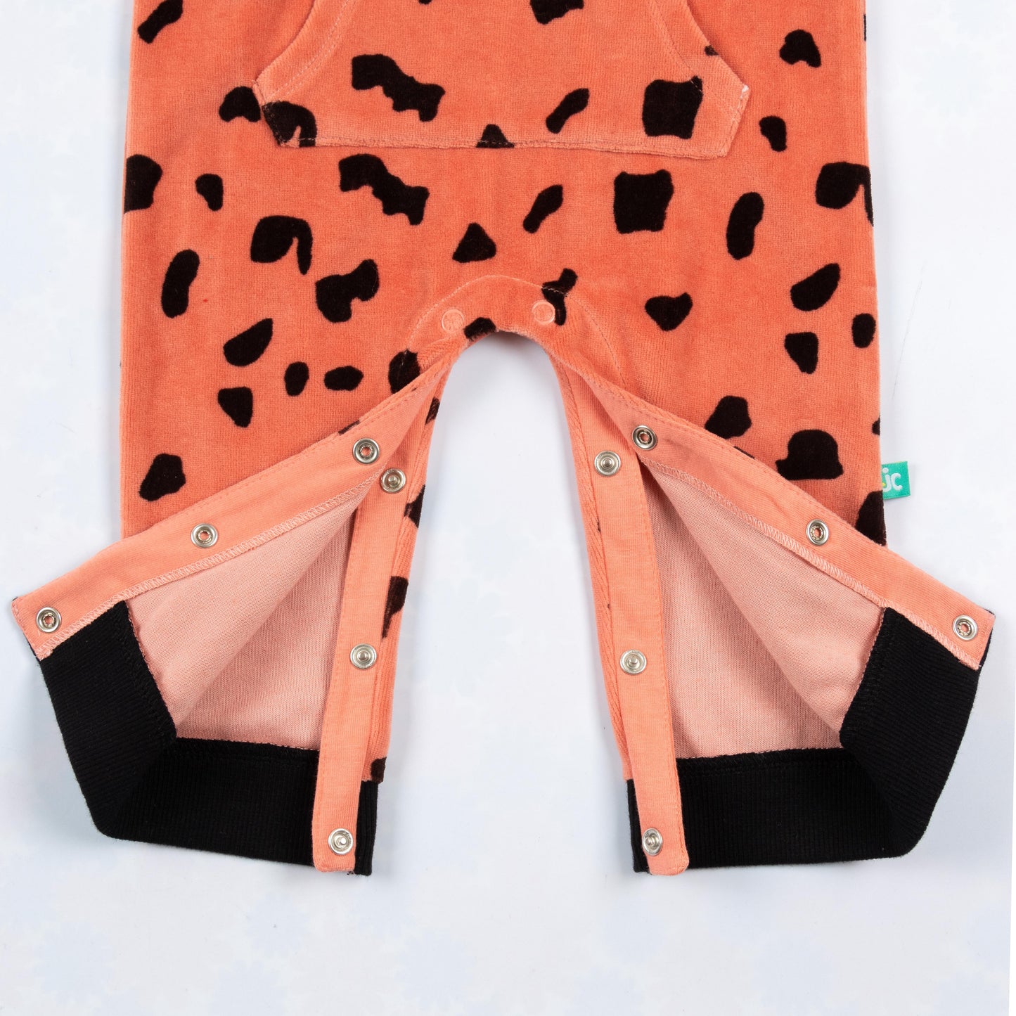 Baby Girls Animal Print Hooded Romper – Coral Fleece Jumpsuit with Ears & Front Pocket