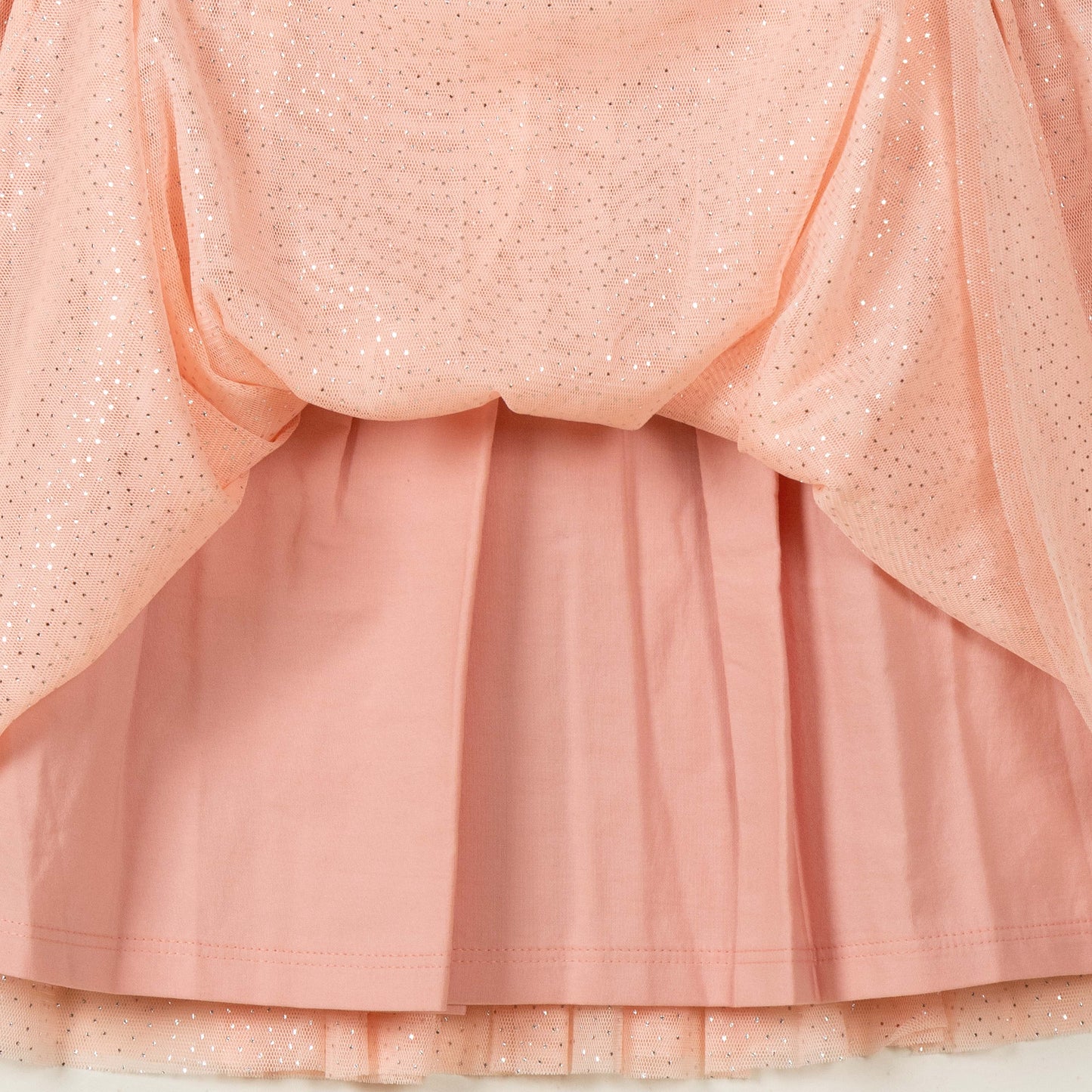 Baby Girls' Long Sleeve Party Dress – Pink Swan Appliqué with Glitter Tulle Skirt