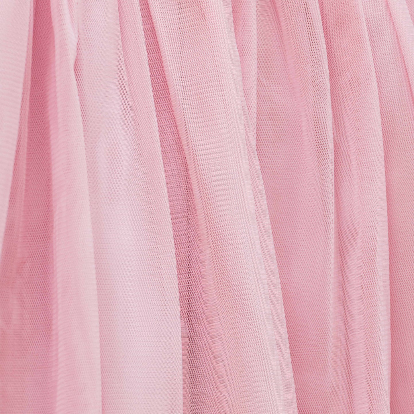 "Girls' Floral Long Sleeve Tulle Dress - Pink & Rose Print"