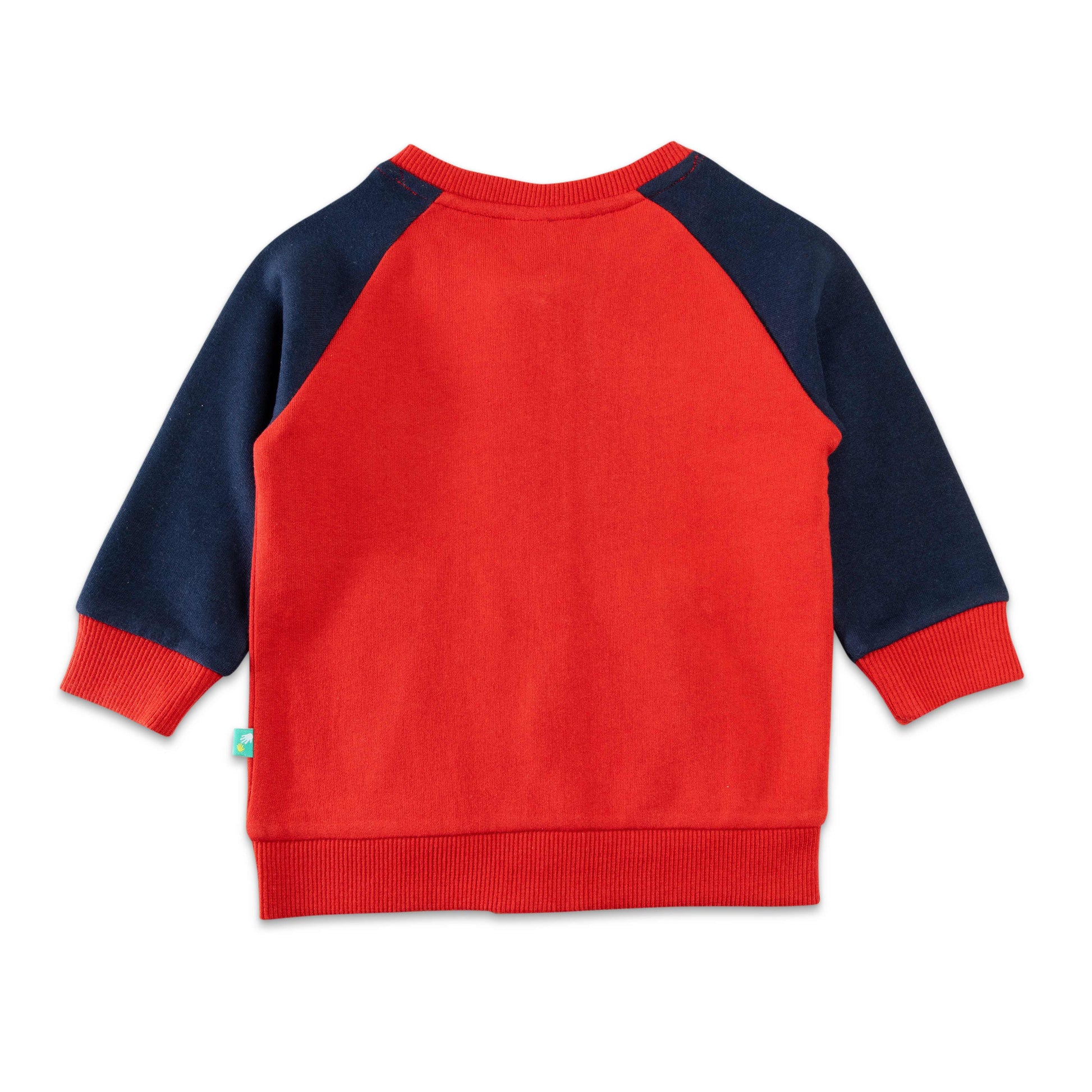 "Boys' Space Crew Zip-Up Jacket with Rocket Appliqué and Contrast Sleeves"