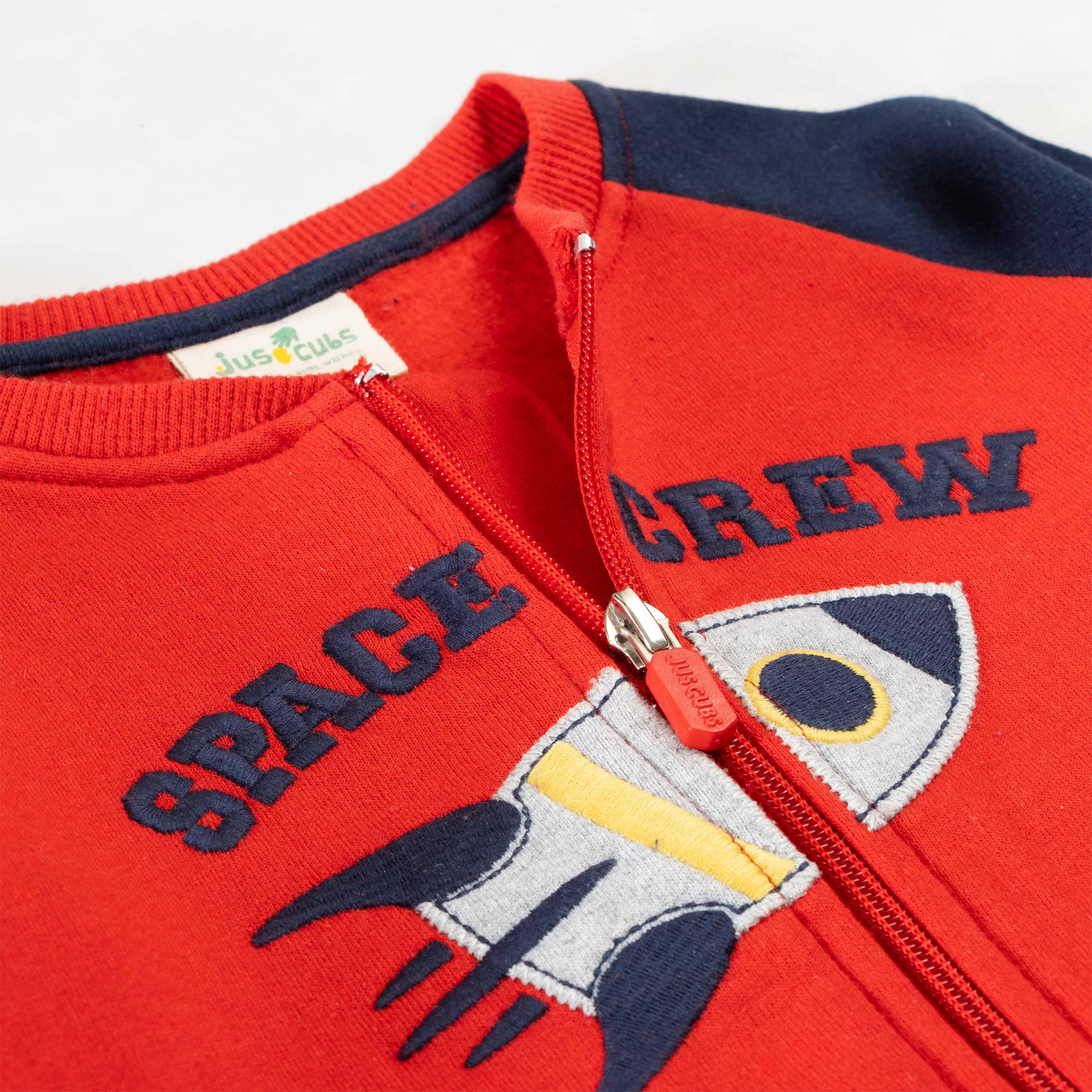 Boys Full Sleeve Rocket Embroidery Sweatshirt