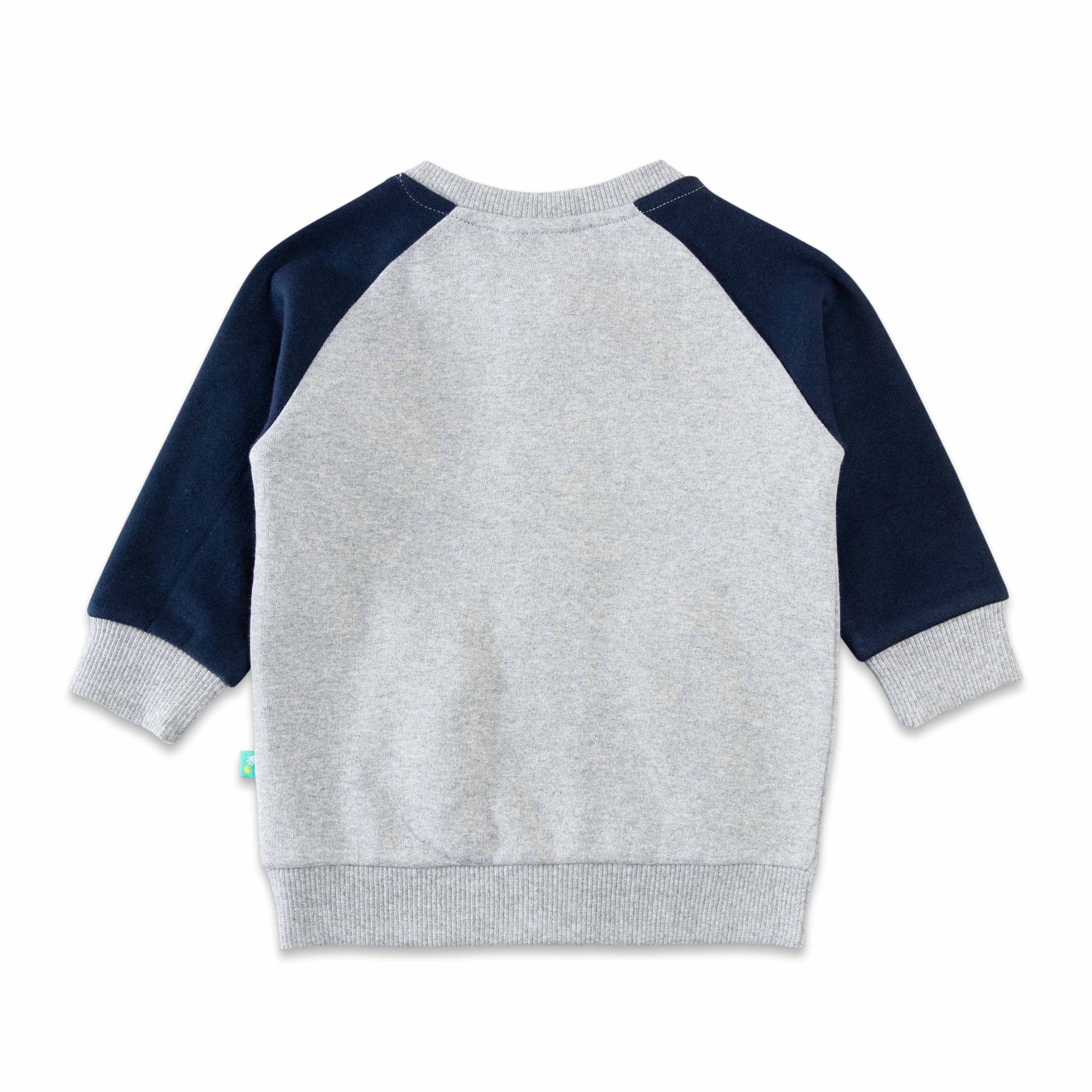 "Boys' Space Crew Zip-Up Jacket with Rocket Appliqué and Contrast Sleeves"