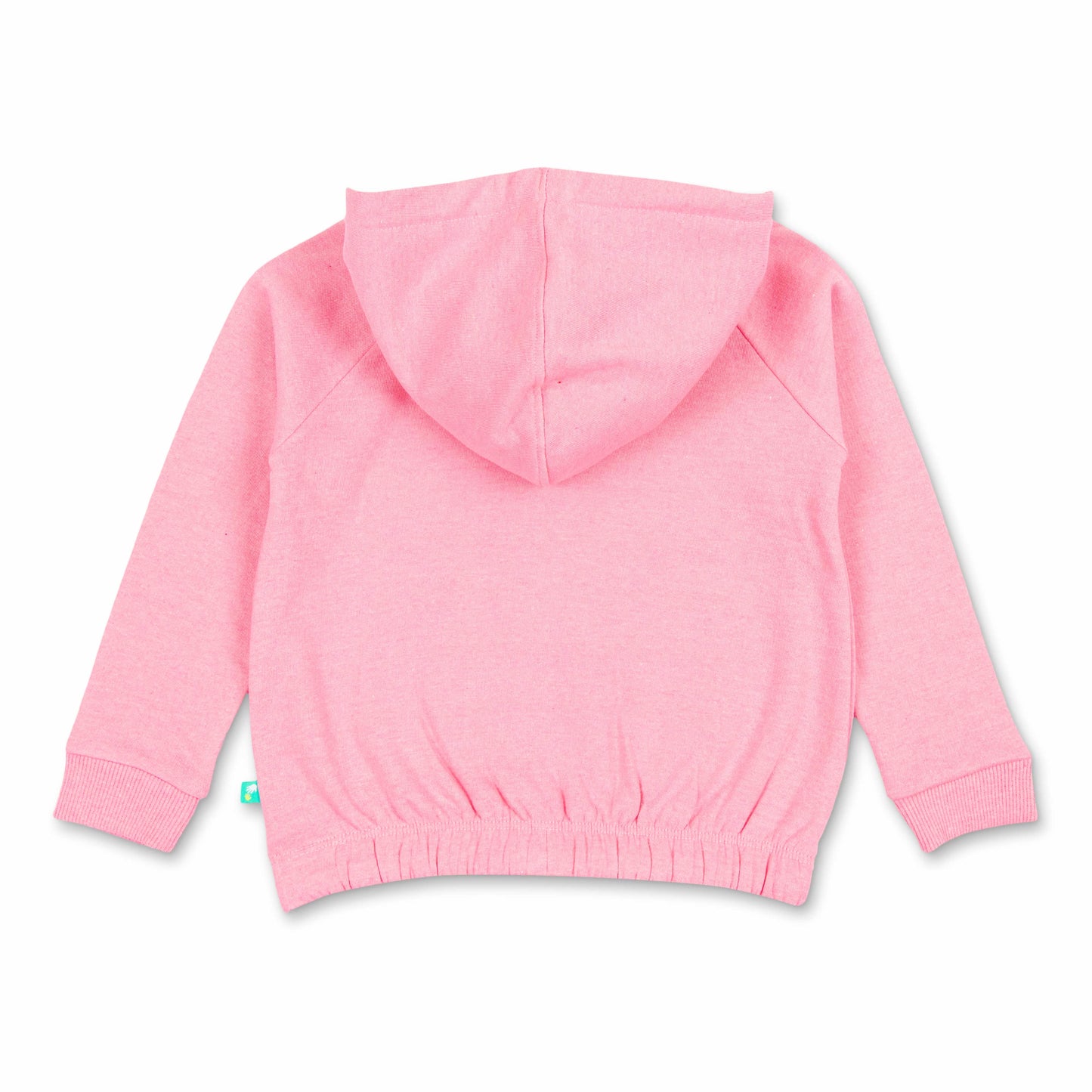 "Girls' Hoodie with Colorful Geometric 'LOVE' Print & Drawstring Hem"