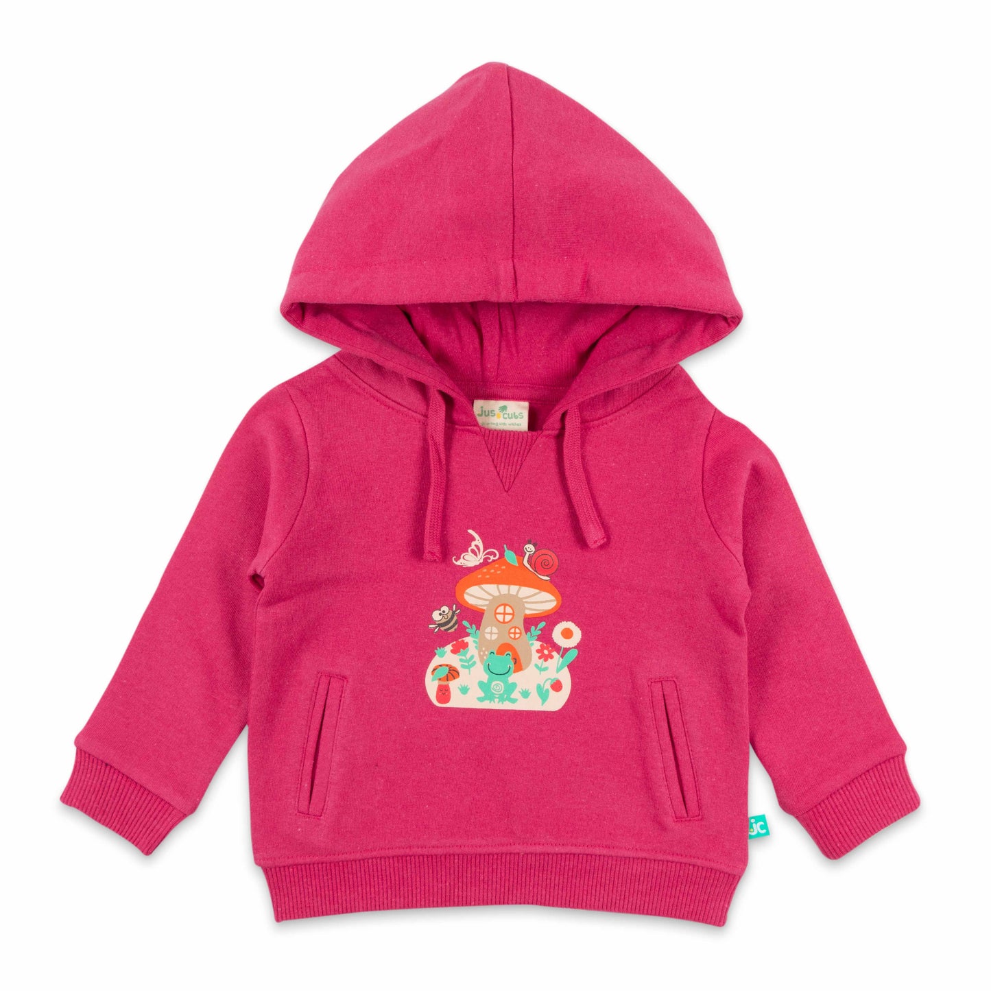 Girls' Hooded Sweatshirt – Mushroom House Graphic, Long Sleeves"