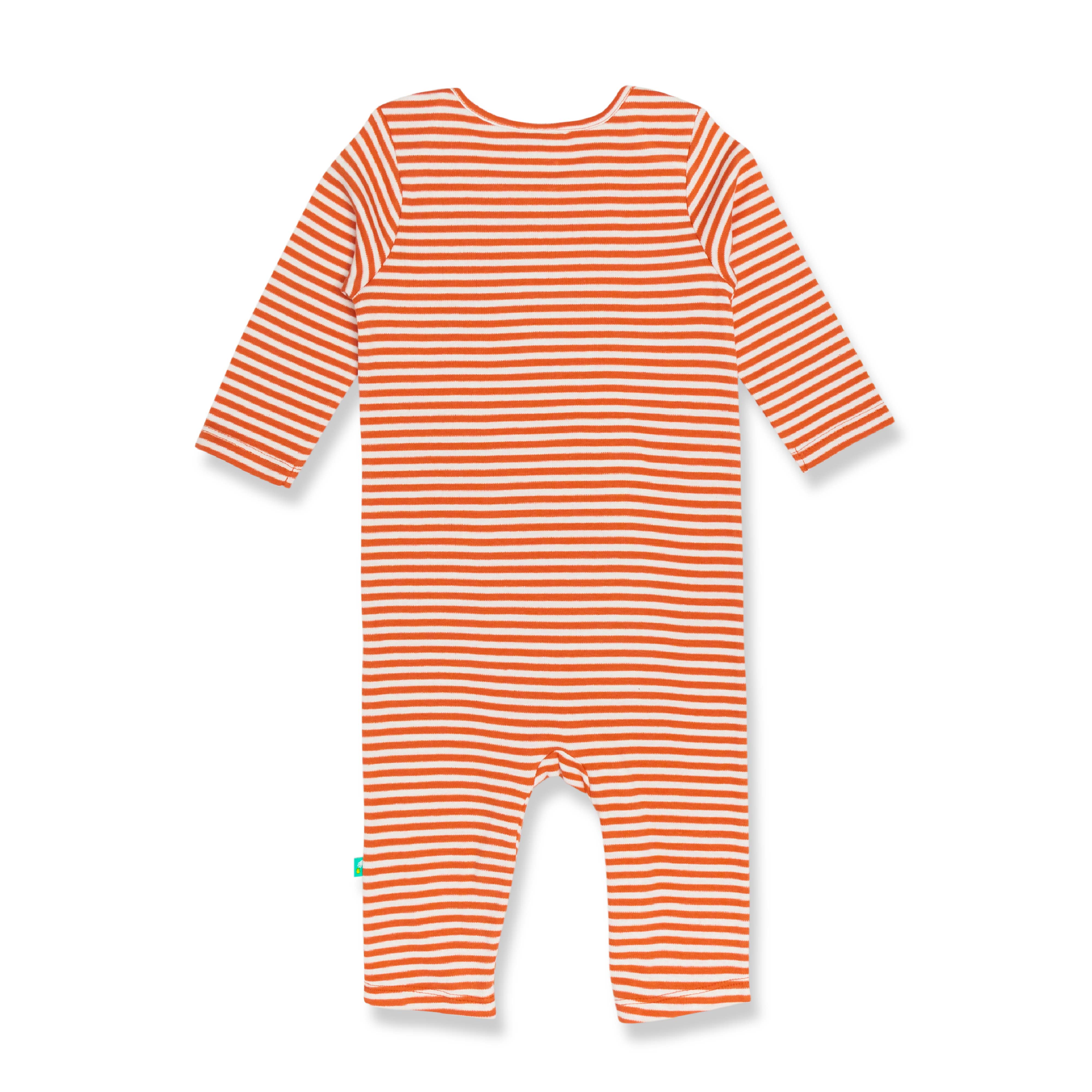 Baby Boys Stripe embroidery Full Sleeve Romper