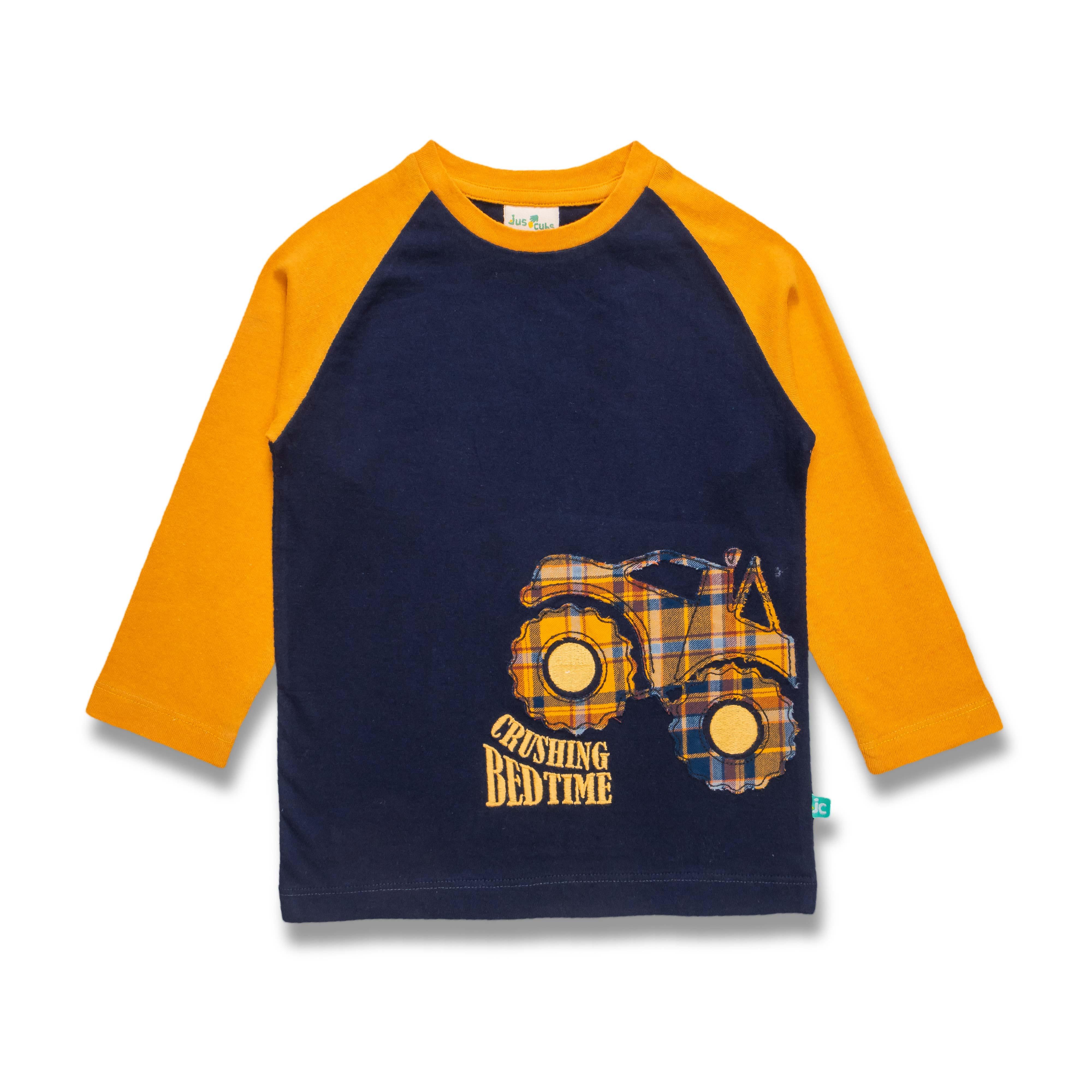 Baby Boys Graphic Printed Full Sleeve Tees & Pyjama Nightwear - Juscubs