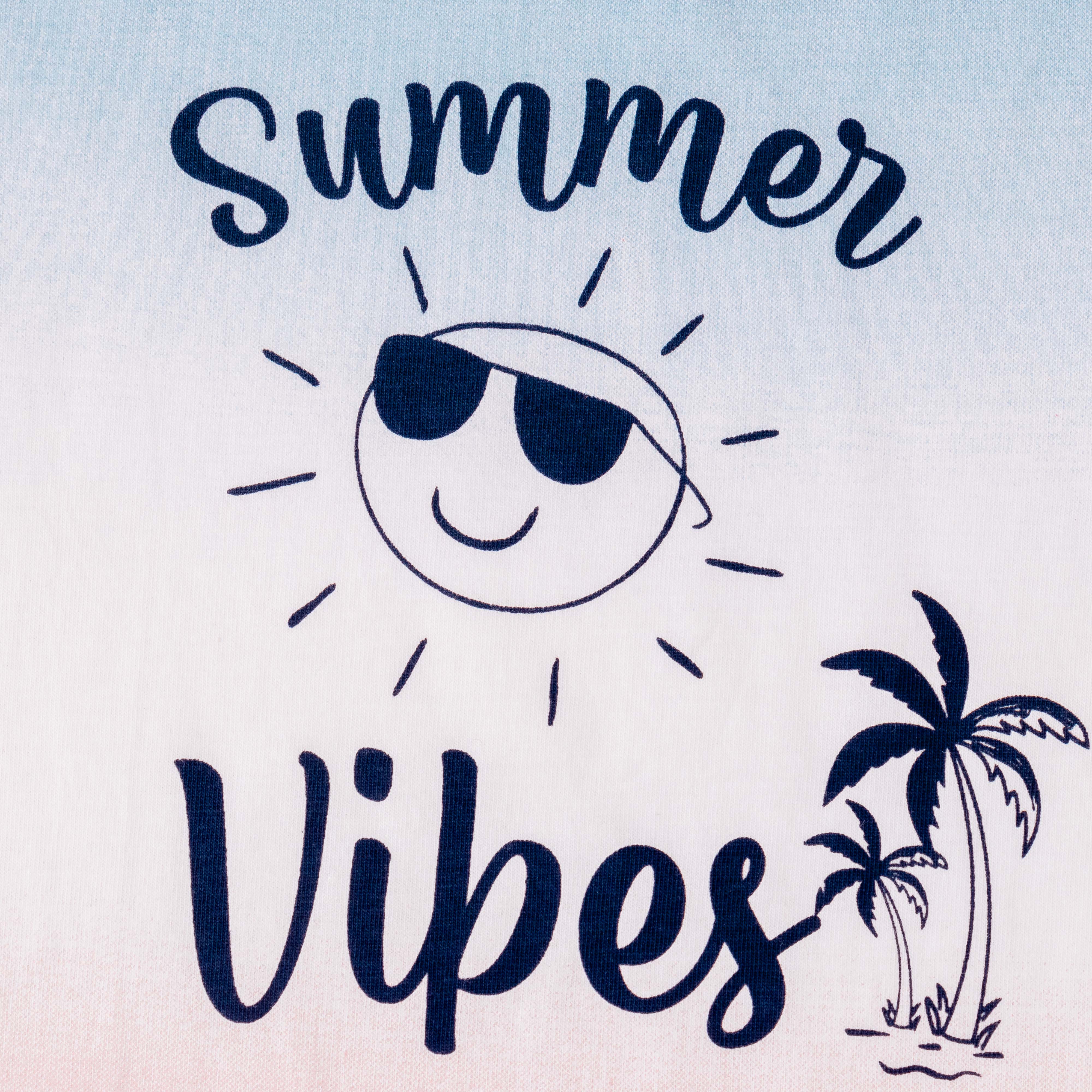 Baby Boys' Summer Vibes Gradient T-Shirt – Casual Beach Style Tee
