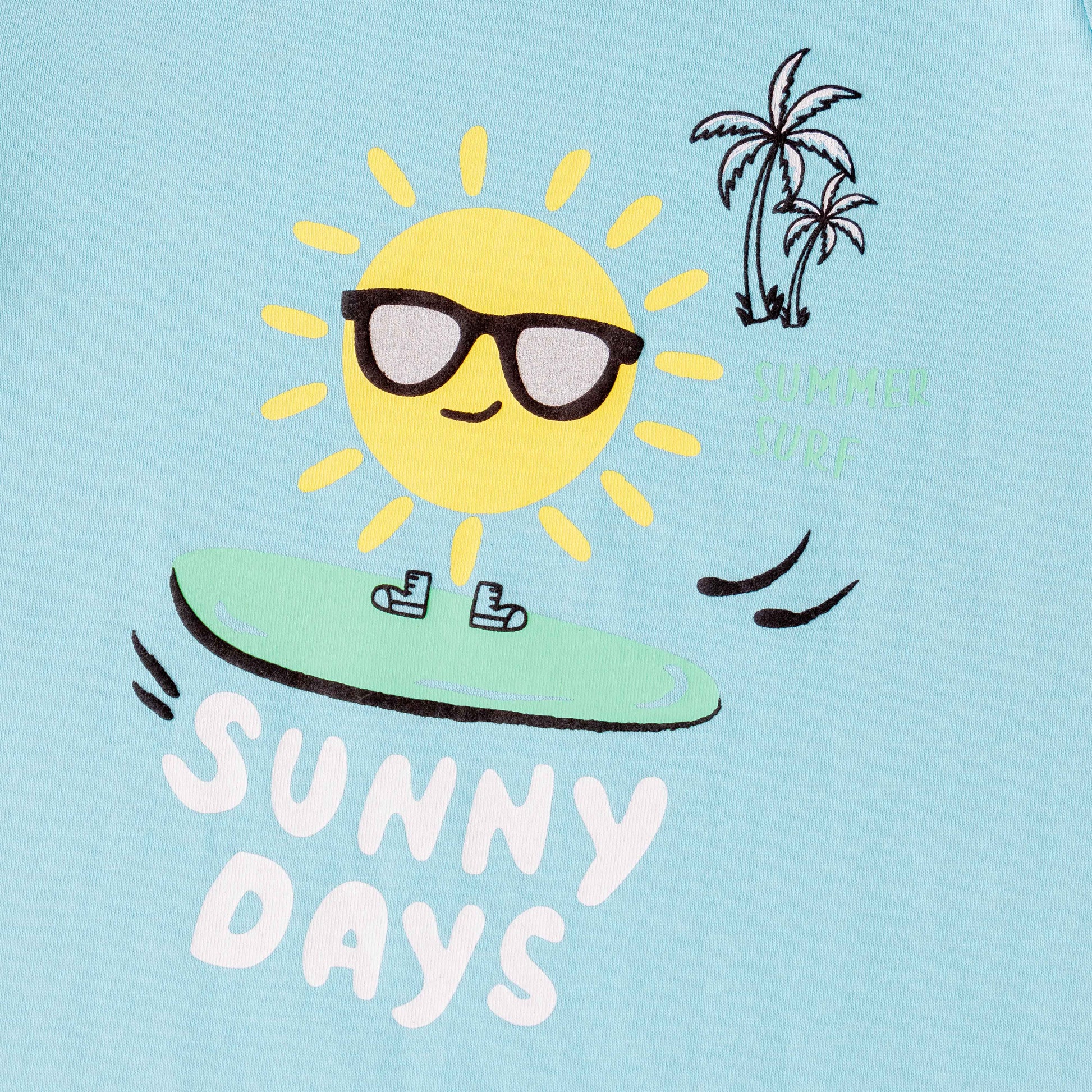 Baby Boys' Sunny Days Surfing T-Shirt – Fun Summer Graphic Tee