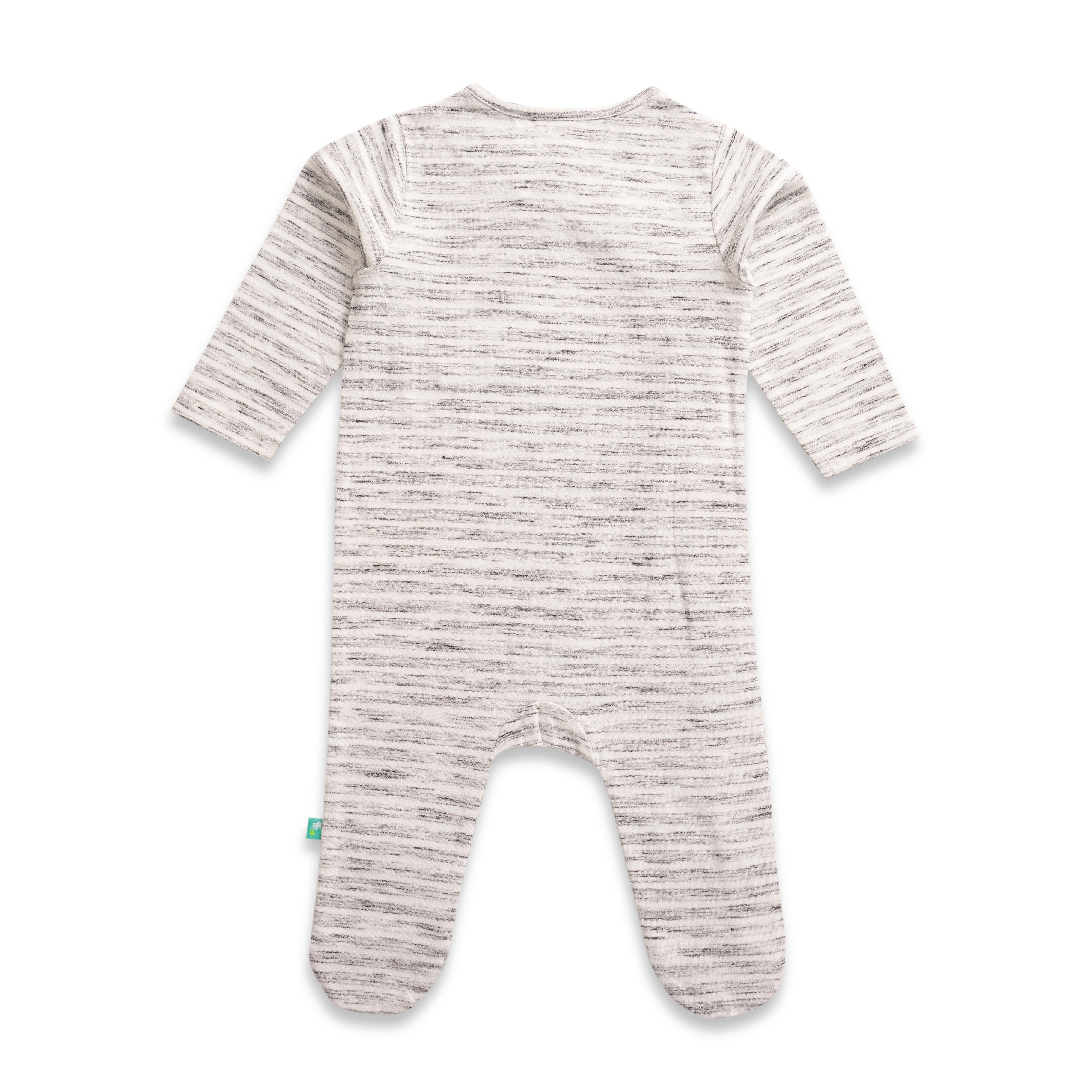 Baby Boys Striped & Printed Sleepsuit