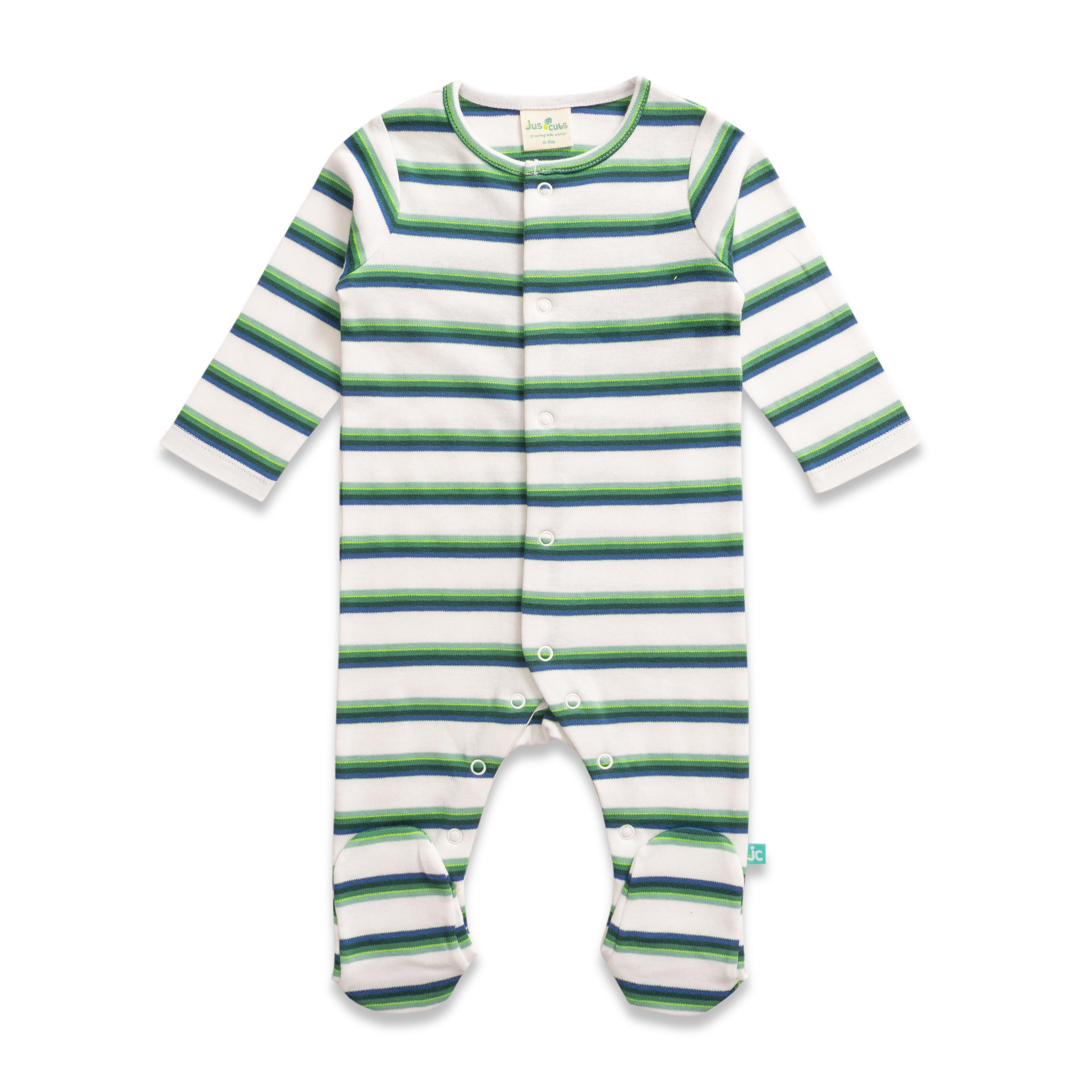 Baby Boys Striped Sleepsuit