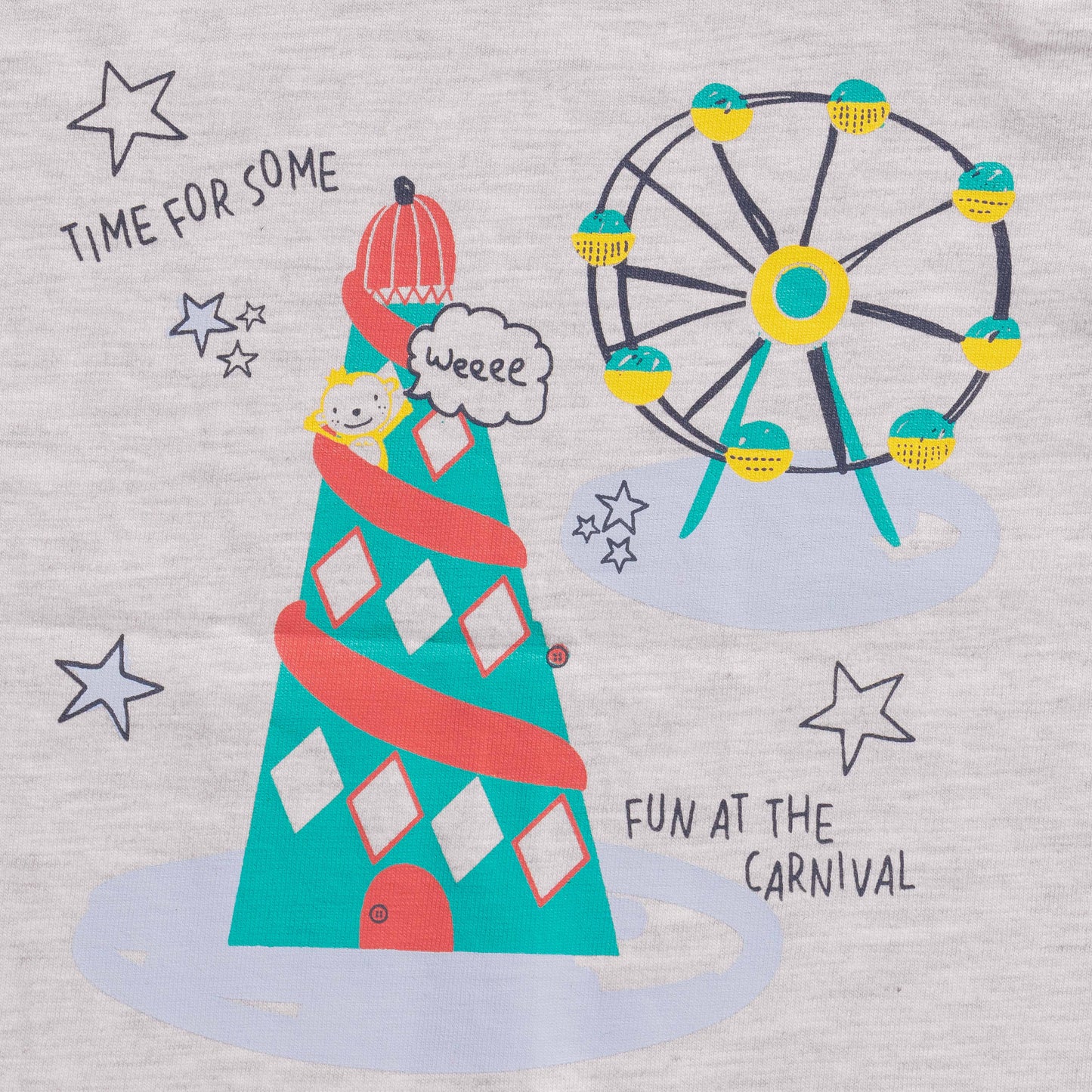 Baby Boys' Carnival Theme T-Shirt – Funfair Print Short Sleeve Tee