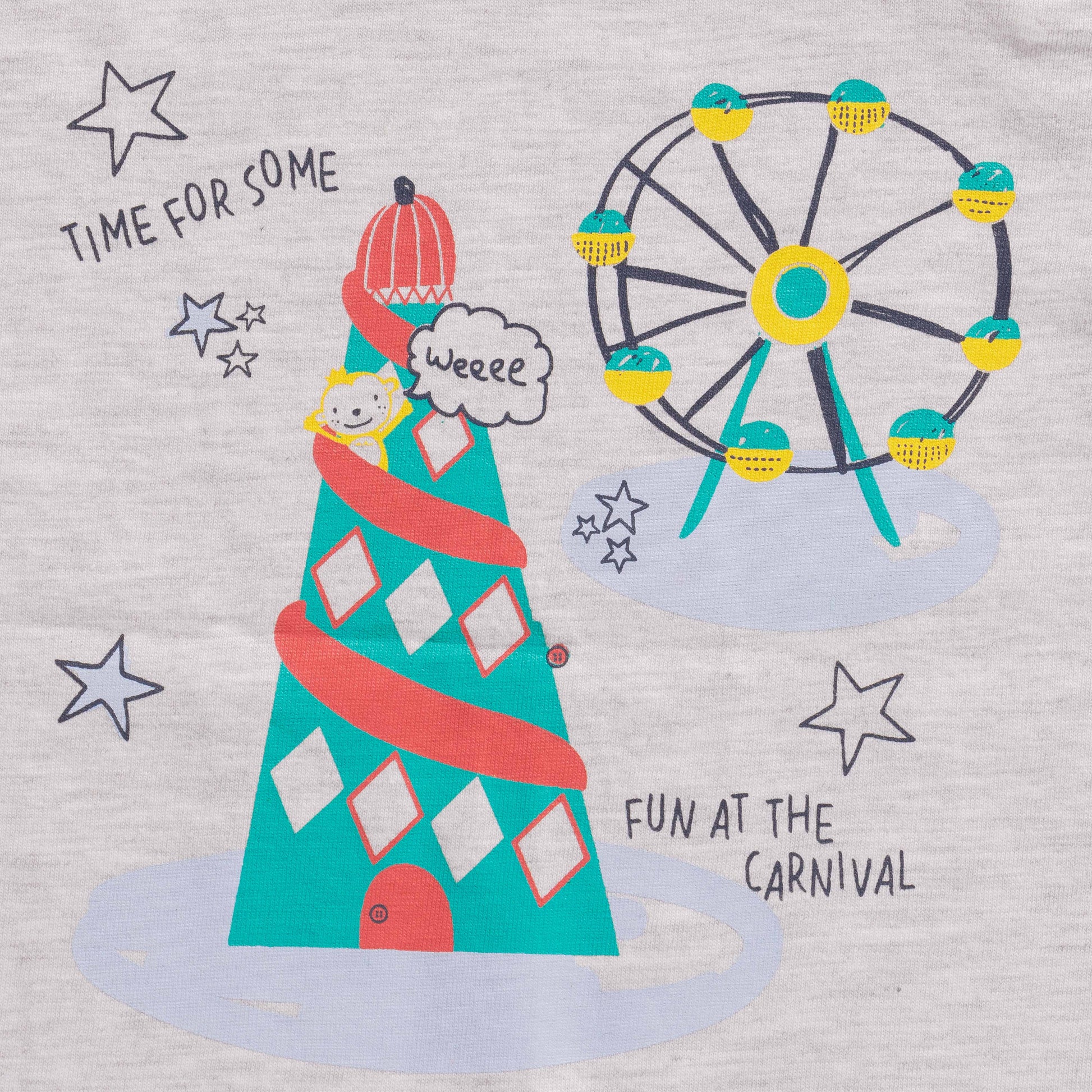 Baby Boys' Carnival Theme T-Shirt – Funfair Print Short Sleeve Tee