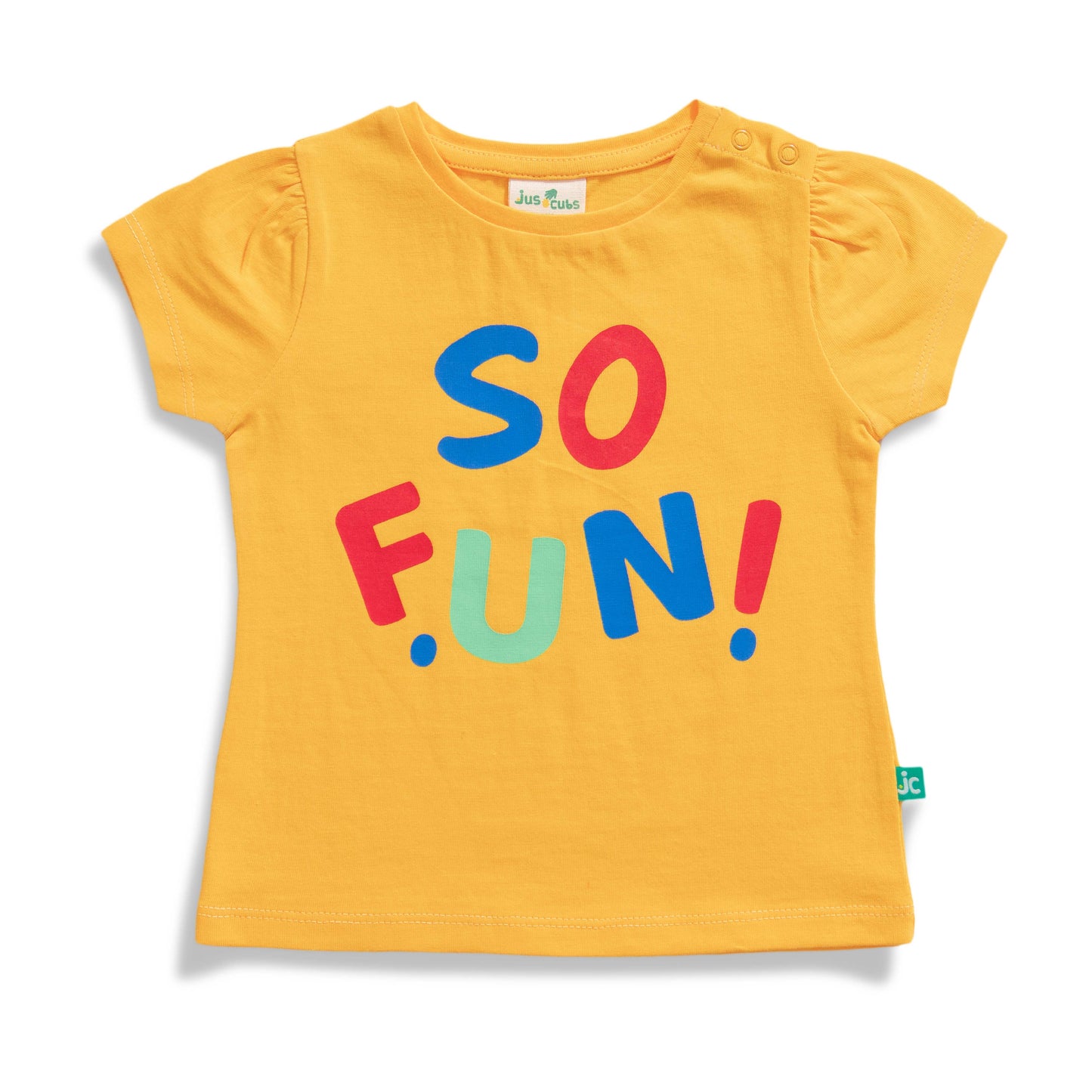 Baby Girls' "So Fun" Graphic T-Shirt & Navy Short Set – Stylish & Comfortable Outfit