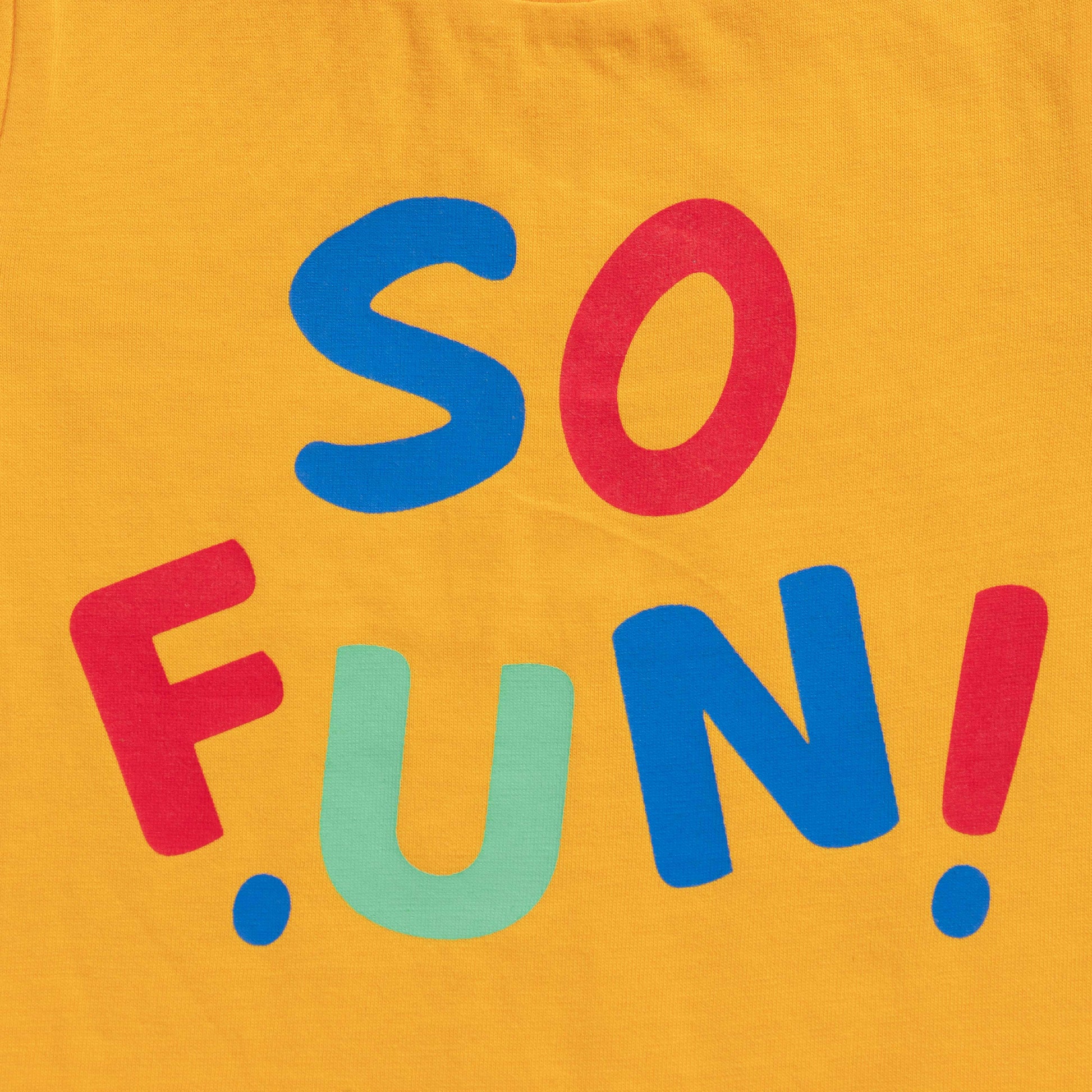 Baby Girls' "So Fun" Graphic T-Shirt & Navy Short Set – Stylish & Comfortable Outfit