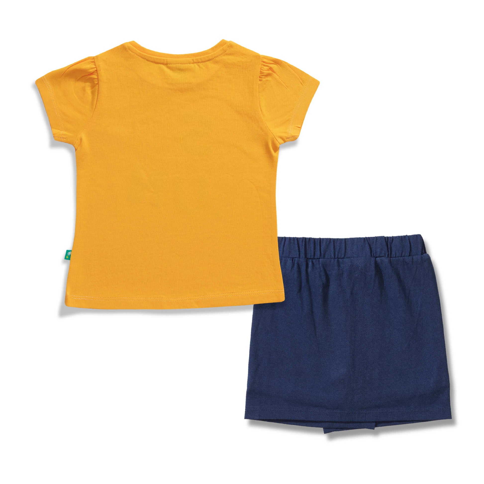 Baby Girls' "So Fun" Graphic T-Shirt & Navy Short Set – Stylish & Comfortable Outfit