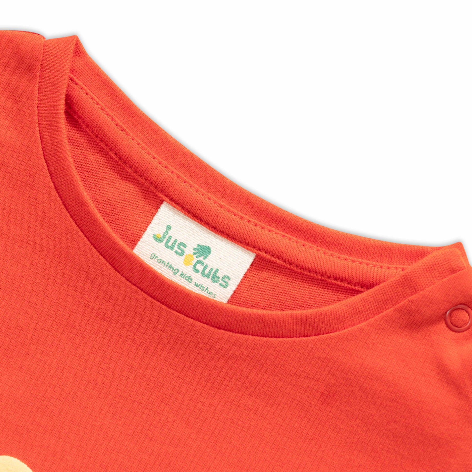 Baby Girls' Red "Joy" Puff Sleeve T-Shirt & Black Jogger Pants Set – Stylish Casual Outfit