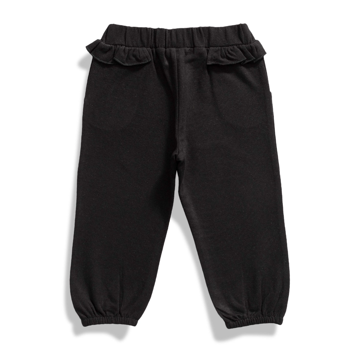 Baby Girls' Red "Joy" Puff Sleeve T-Shirt & Black Jogger Pants Set – Stylish Casual Outfit