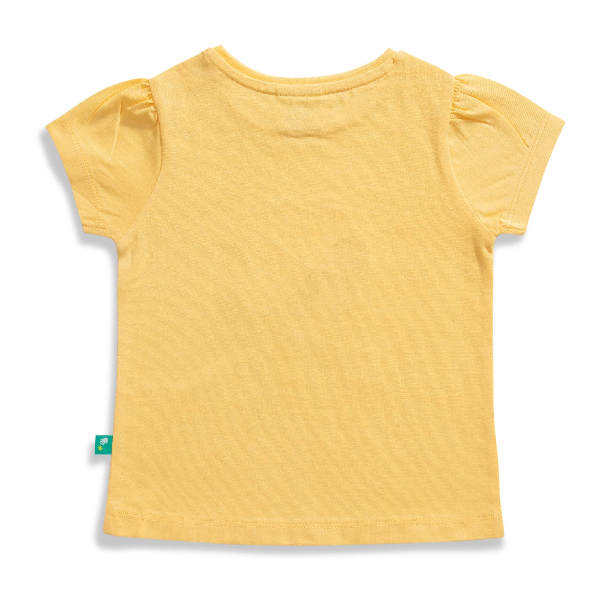 Baby Girls' Yellow "Joy" T-Shirt & Lavender Bow Detail Jogger Set – 2-Piece Outfit