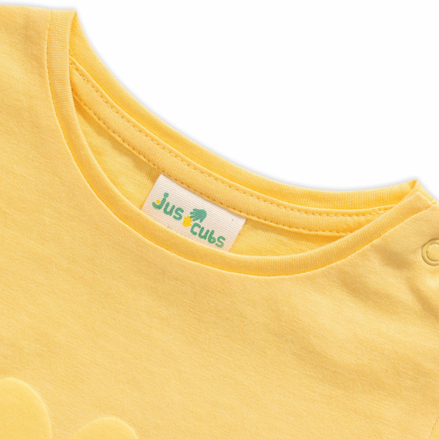 Baby Girls' Yellow "Joy" T-Shirt & Lavender Bow Detail Jogger Set – 2-Piece Outfit