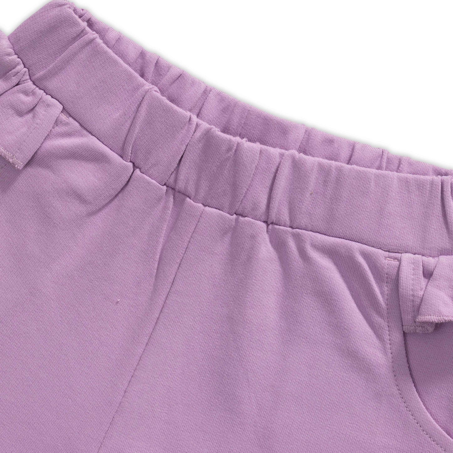 Baby Girls' Yellow "Joy" T-Shirt & Lavender Bow Detail Jogger Set – 2-Piece Outfit
