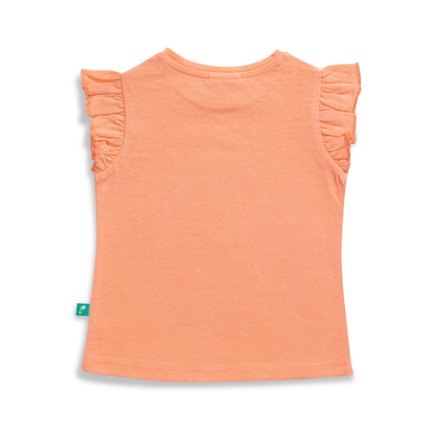 Baby Girls' Orange "In the Forest" Ruffle Sleeve T-Shirt & Shorts Set – Adorable Summer Outfit