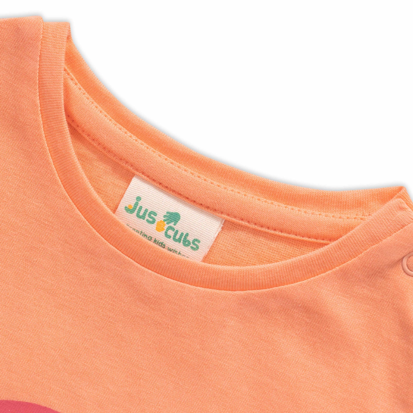 Baby Girls' Orange "In the Forest" Ruffle Sleeve T-Shirt & Shorts Set – Adorable Summer Outfit