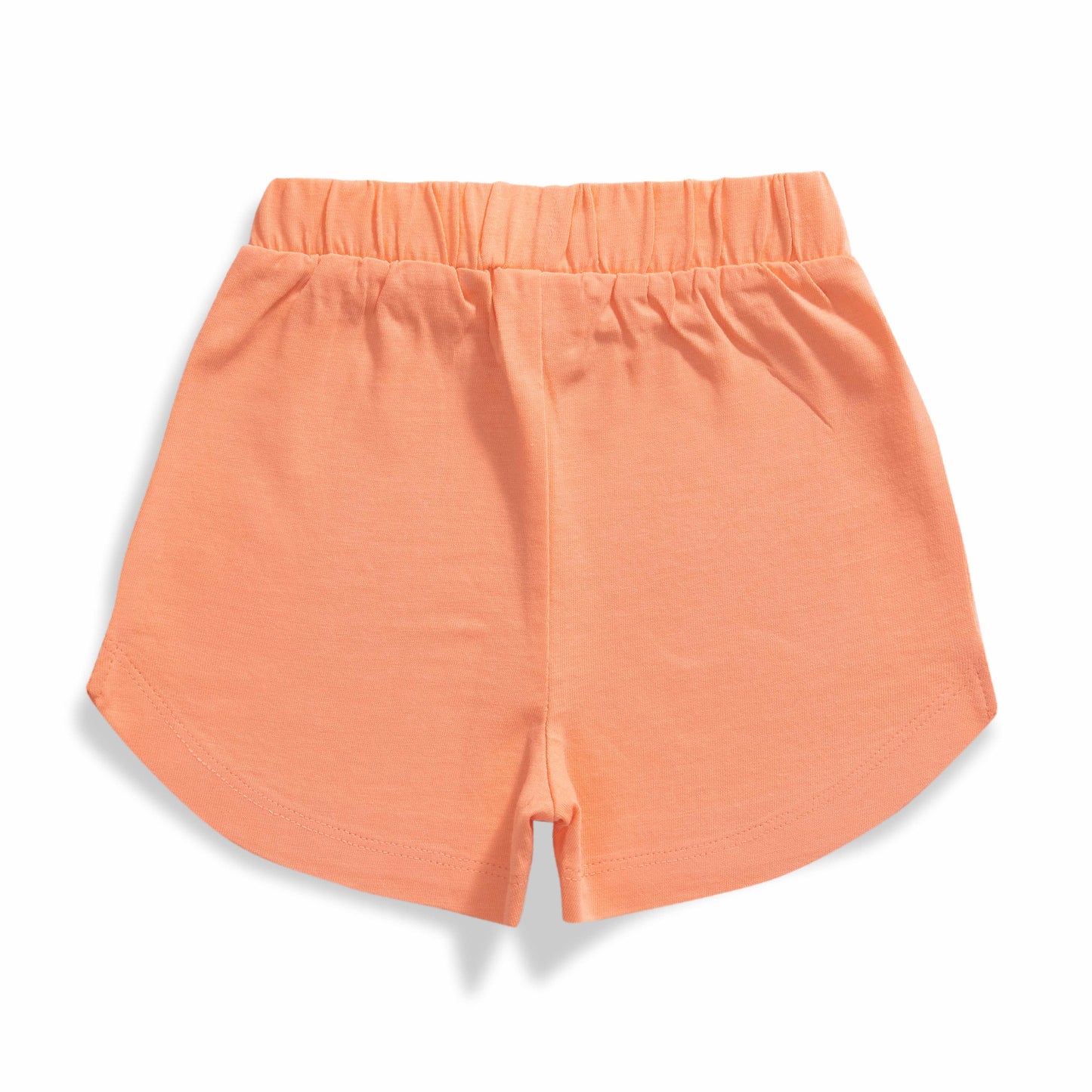 Baby Girls' Orange "In the Forest" Ruffle Sleeve T-Shirt & Shorts Set – Adorable Summer Outfit
