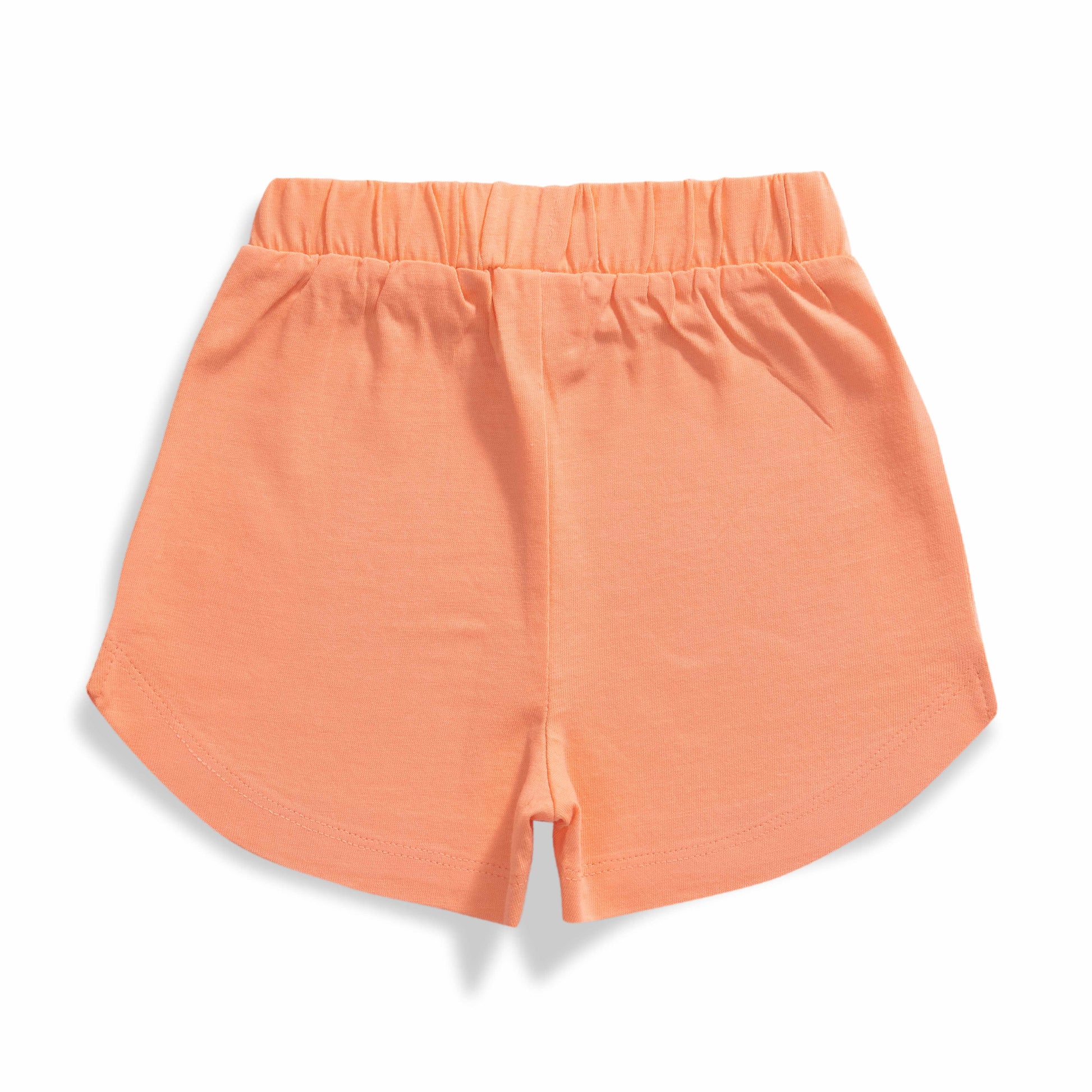 Baby Girls' Orange "In the Forest" Ruffle Sleeve T-Shirt & Shorts Set – Adorable Summer Outfit