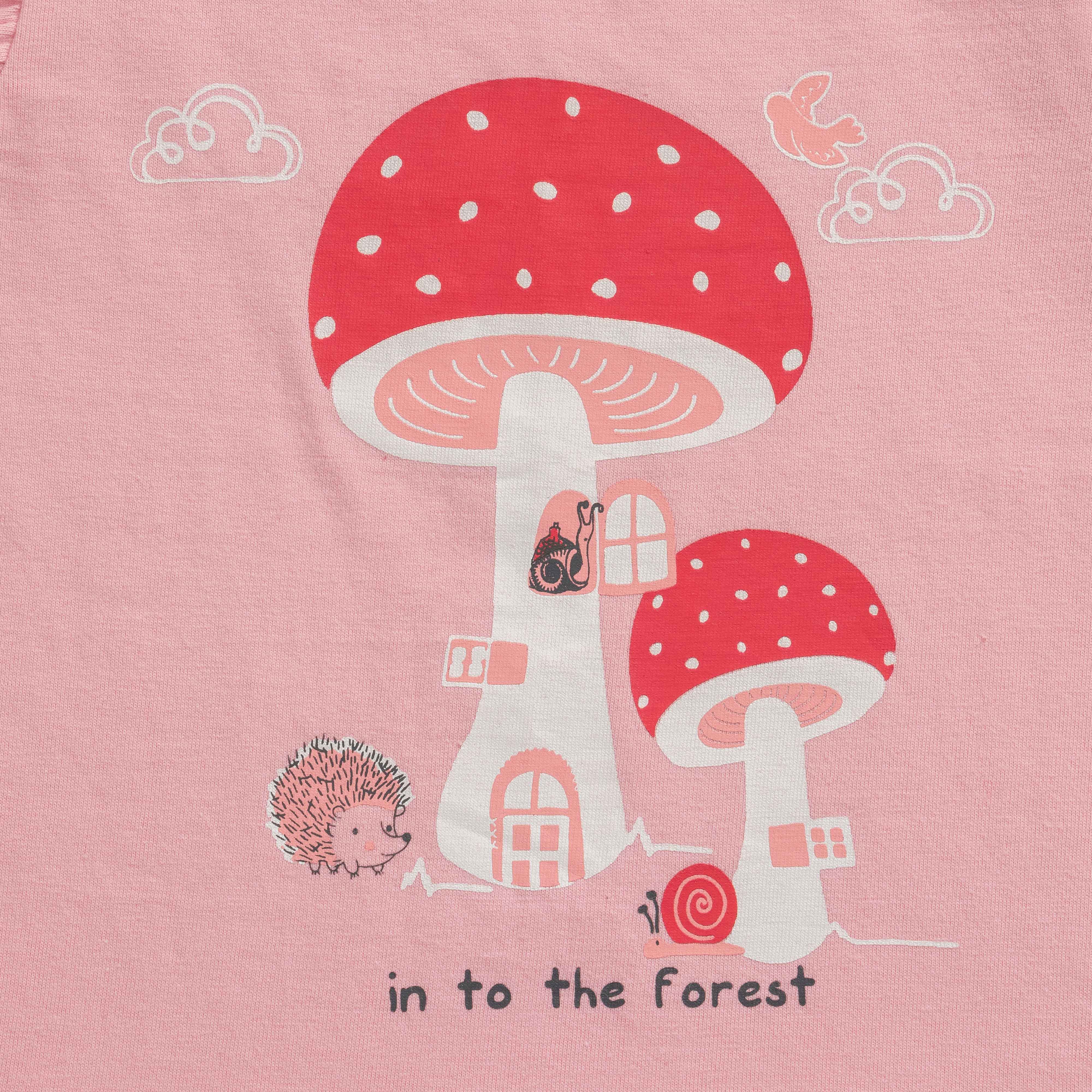 Baby Girls' Pink "In the Forest" Ruffle Sleeve T-Shirt & Shorts Set – Adorable Summer Outfit