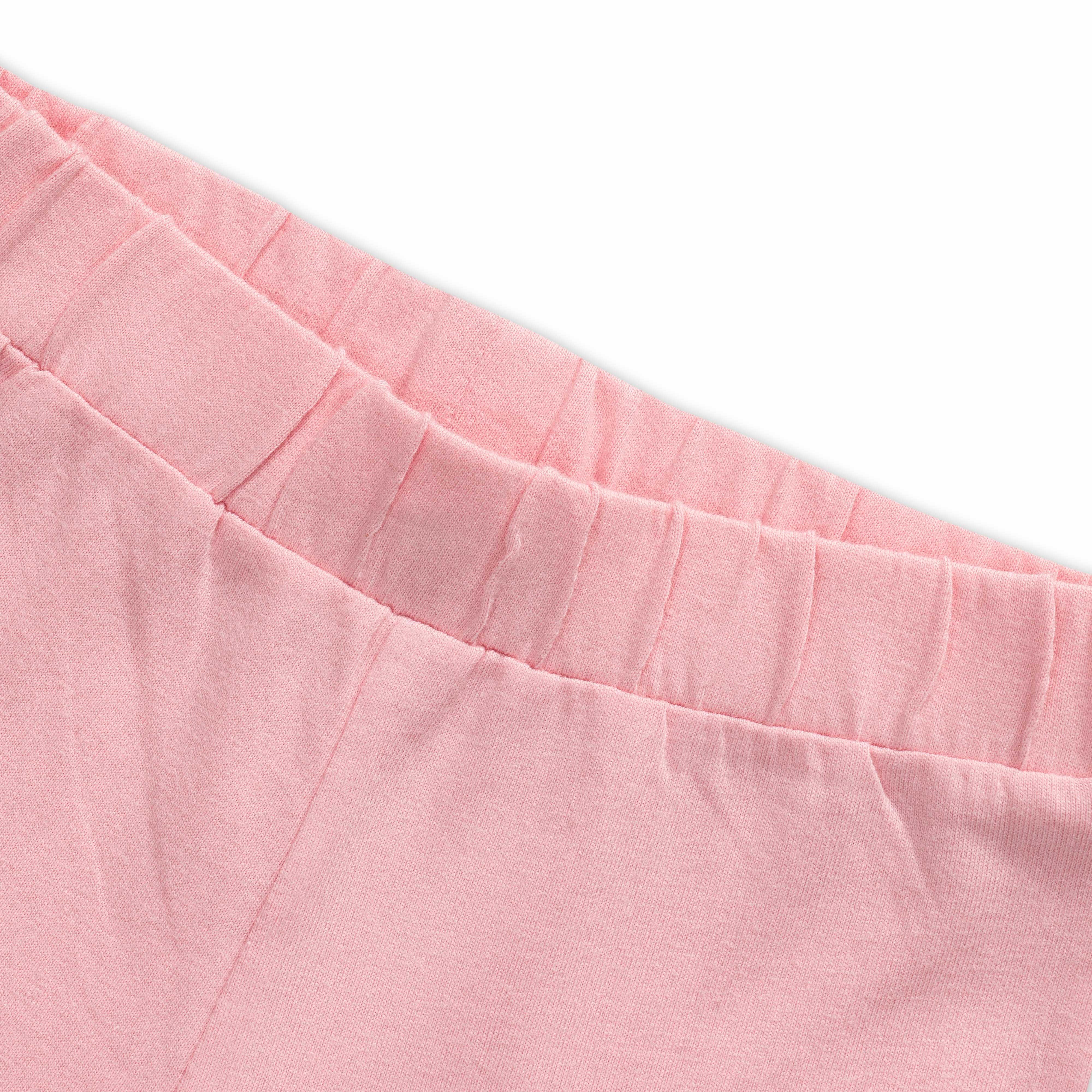 Baby Girls' Pink "In the Forest" Ruffle Sleeve T-Shirt & Shorts Set – Adorable Summer Outfit