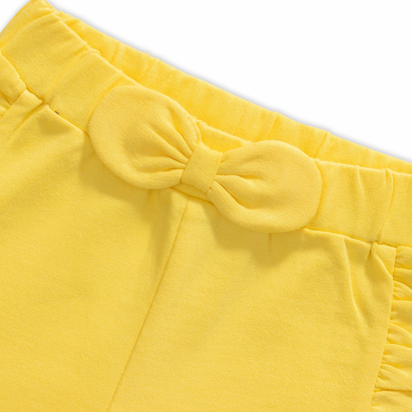 Baby Girls' Striped "Oh My Cute Lemon" Ruffle Sleeve T-Shirt & Yellow Shorts Set – Adorable Summer Outfit