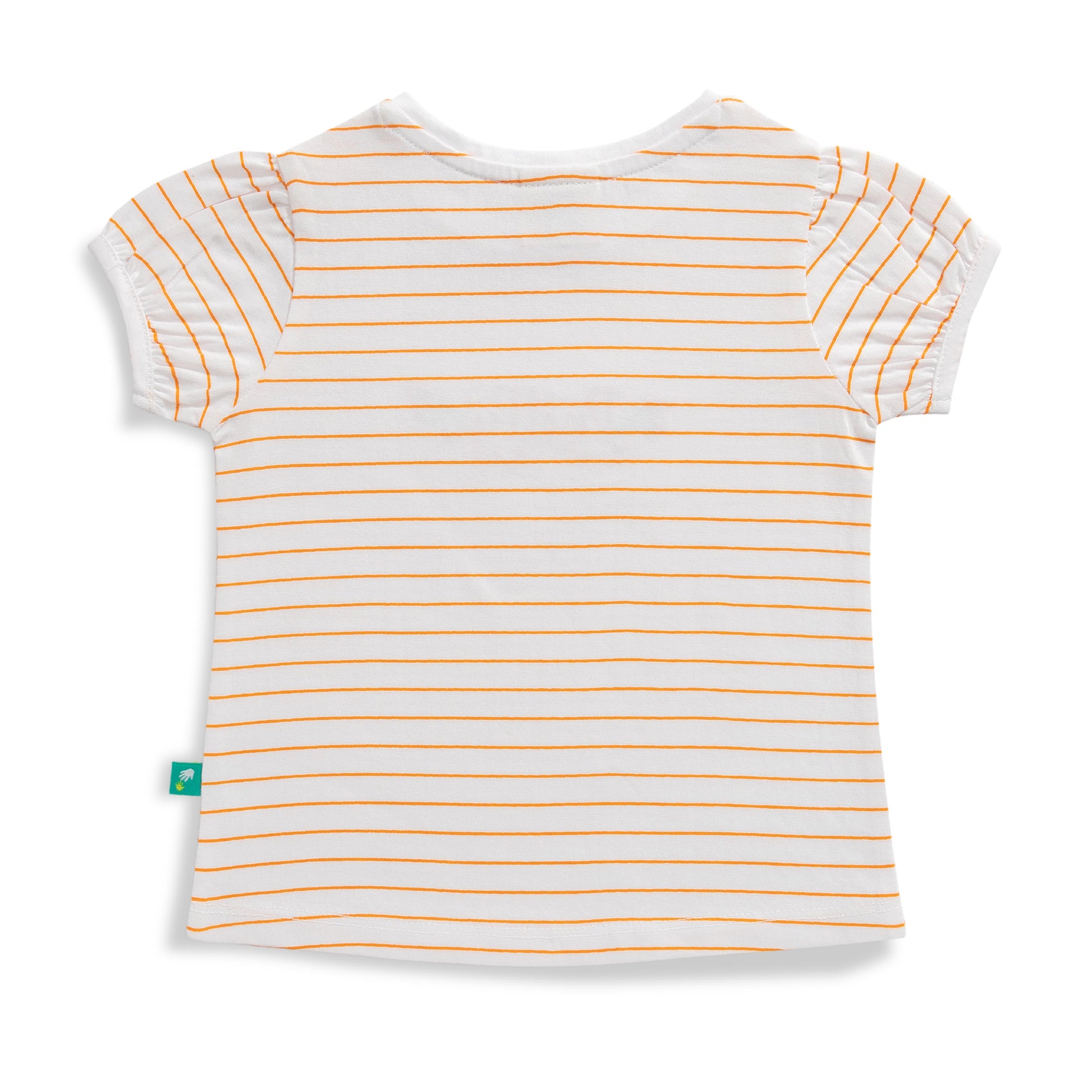 Baby Girls' Striped "Pretty" T-Shirt & Mustard Yellow Shorts Set – Casual Summer Outfit
