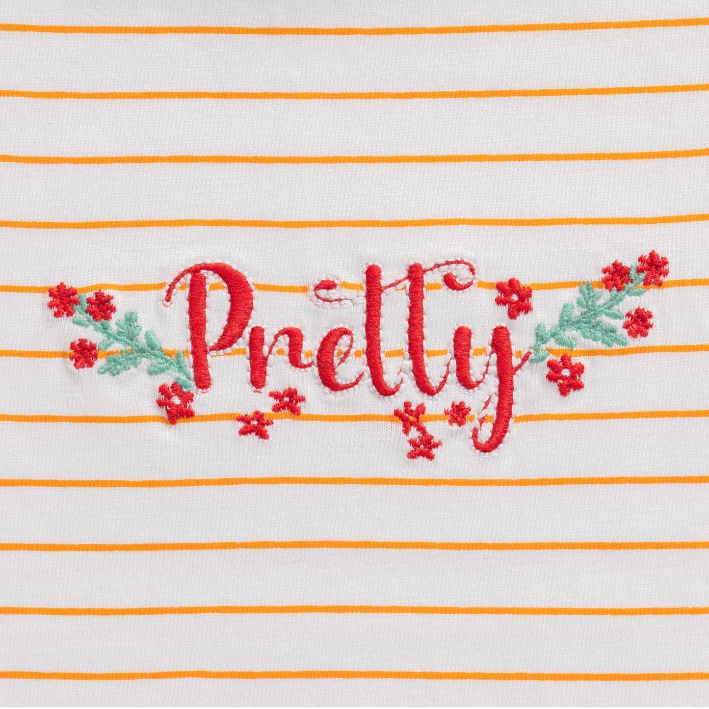 Baby Girls' Striped "Pretty" T-Shirt & Mustard Yellow Shorts Set – Casual Summer Outfit