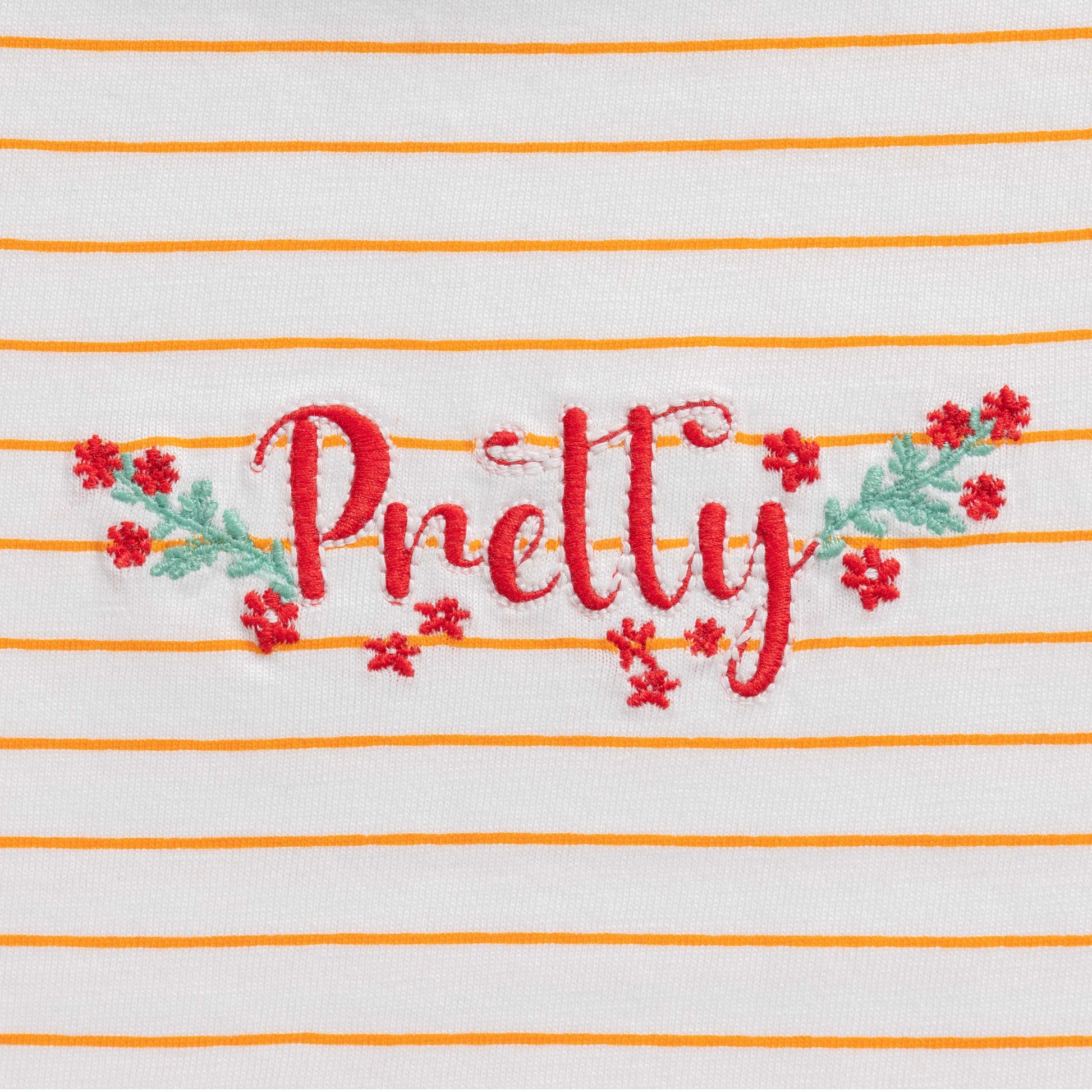 Baby Girls' Striped "Pretty" T-Shirt & Mustard Yellow Shorts Set – Casual Summer Outfit