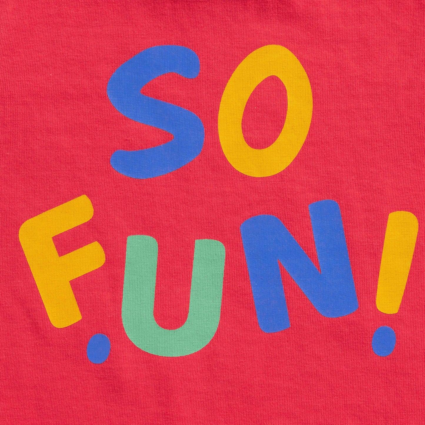 Baby Girls' "So Fun!" Red T-Shirt & Blue Ruffle Shorts Set – Casual Summer Outfit
