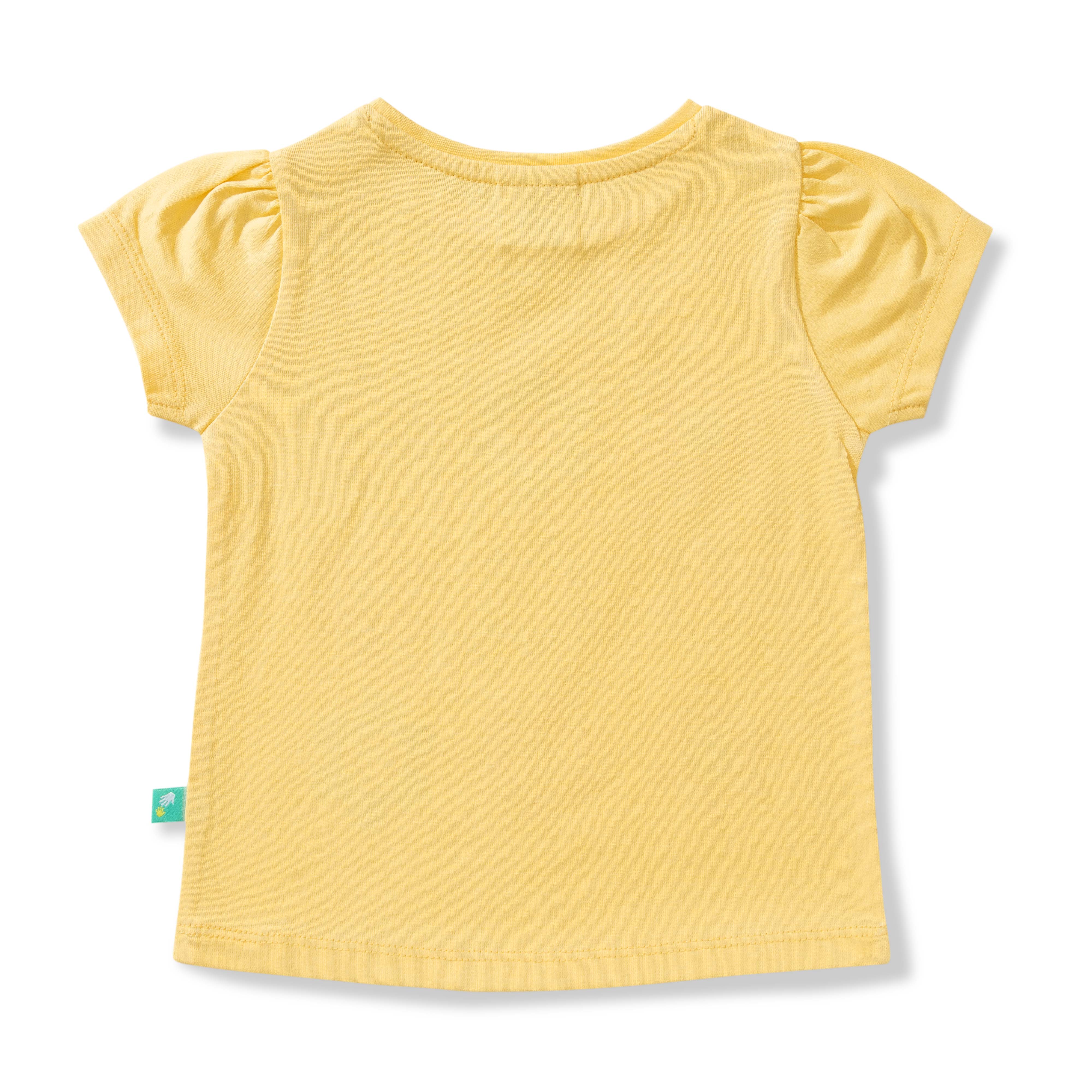Baby Girls' Floral Fun Outfit Set – Yellow Smiley Flower T-Shirt & Pink Shorts, Cute & Comfortable Summer Wear